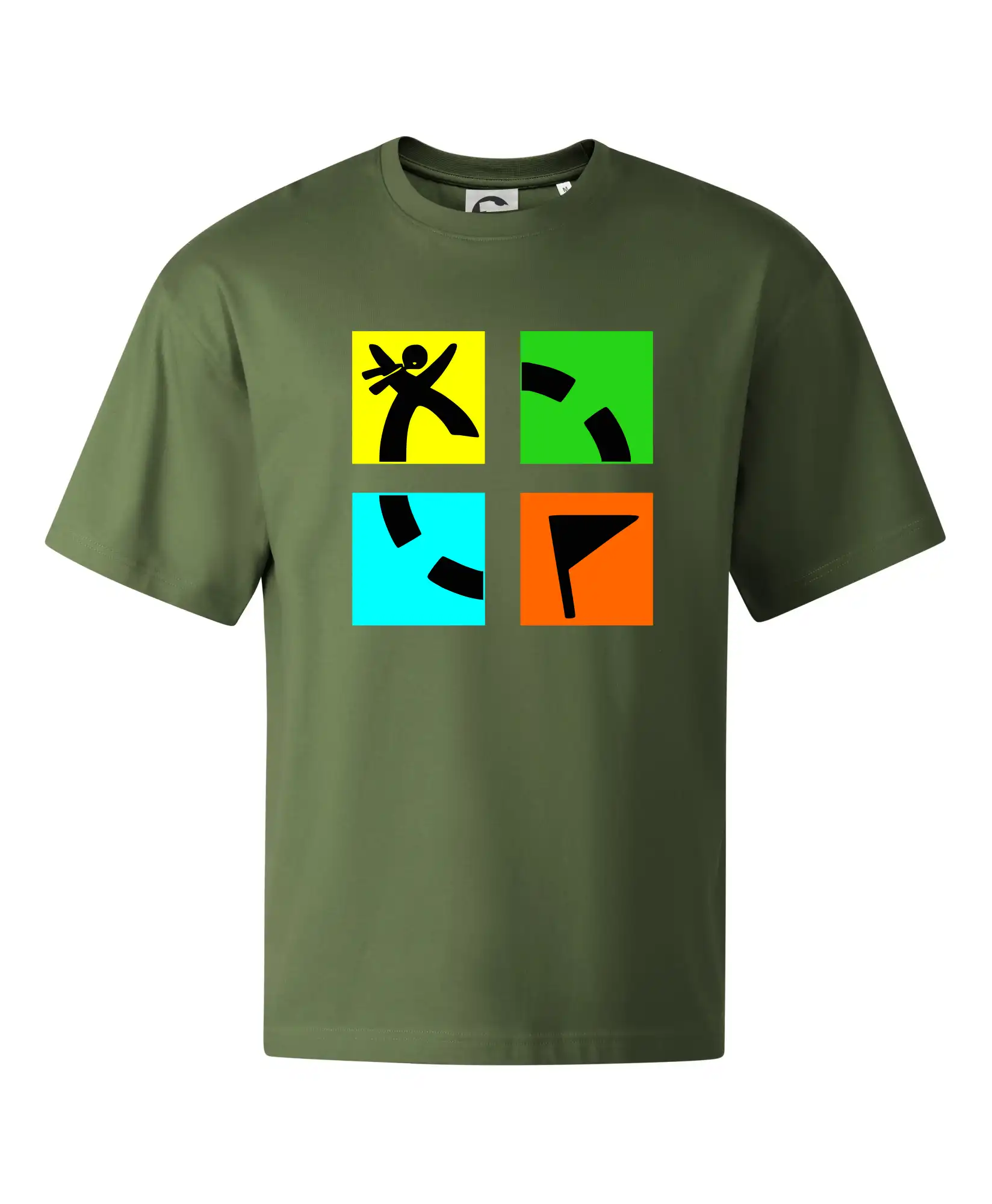 Tričká na geocaching - Geocaching logo farebné - Stage unisex - OVERSIZE