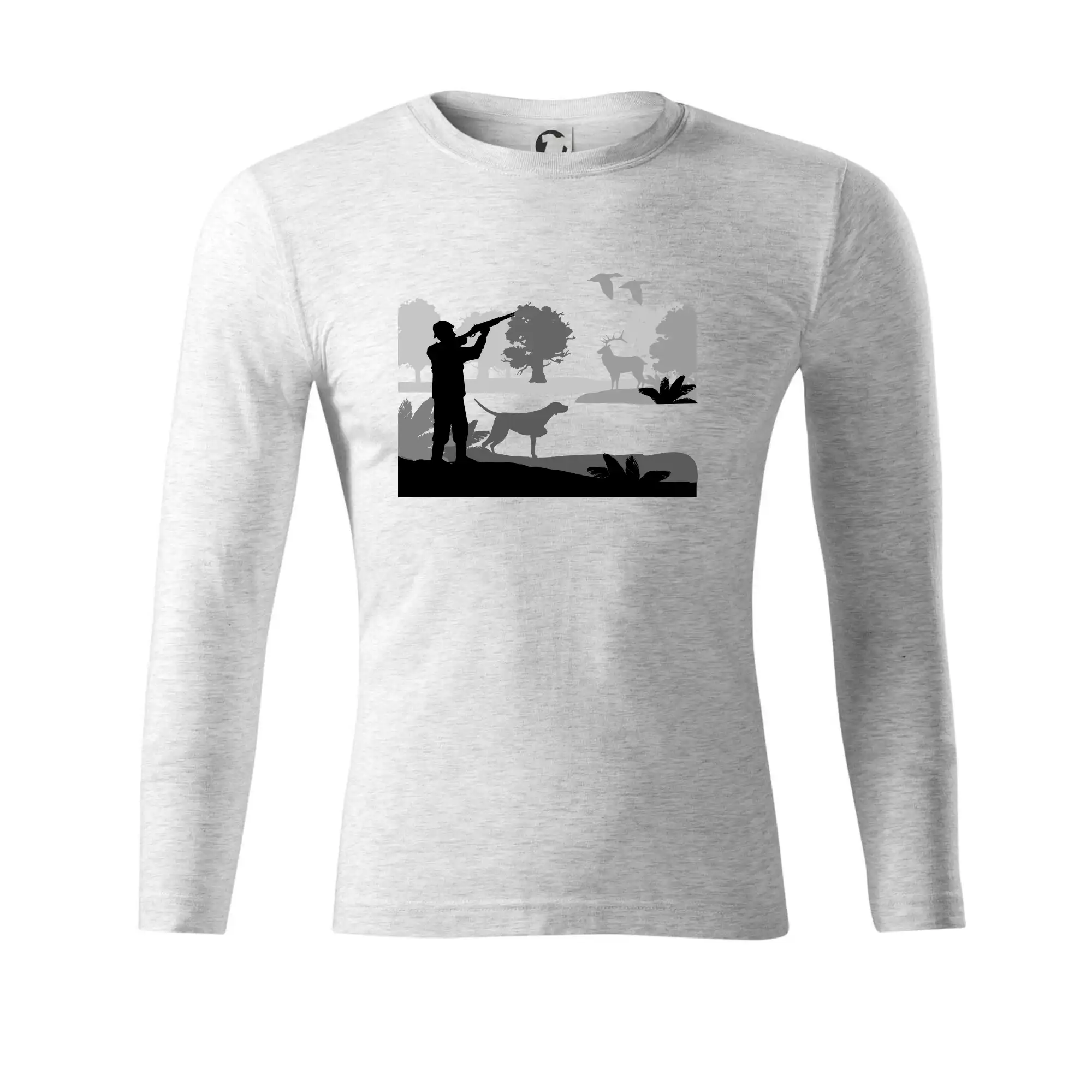 Lovec a ohař v lese