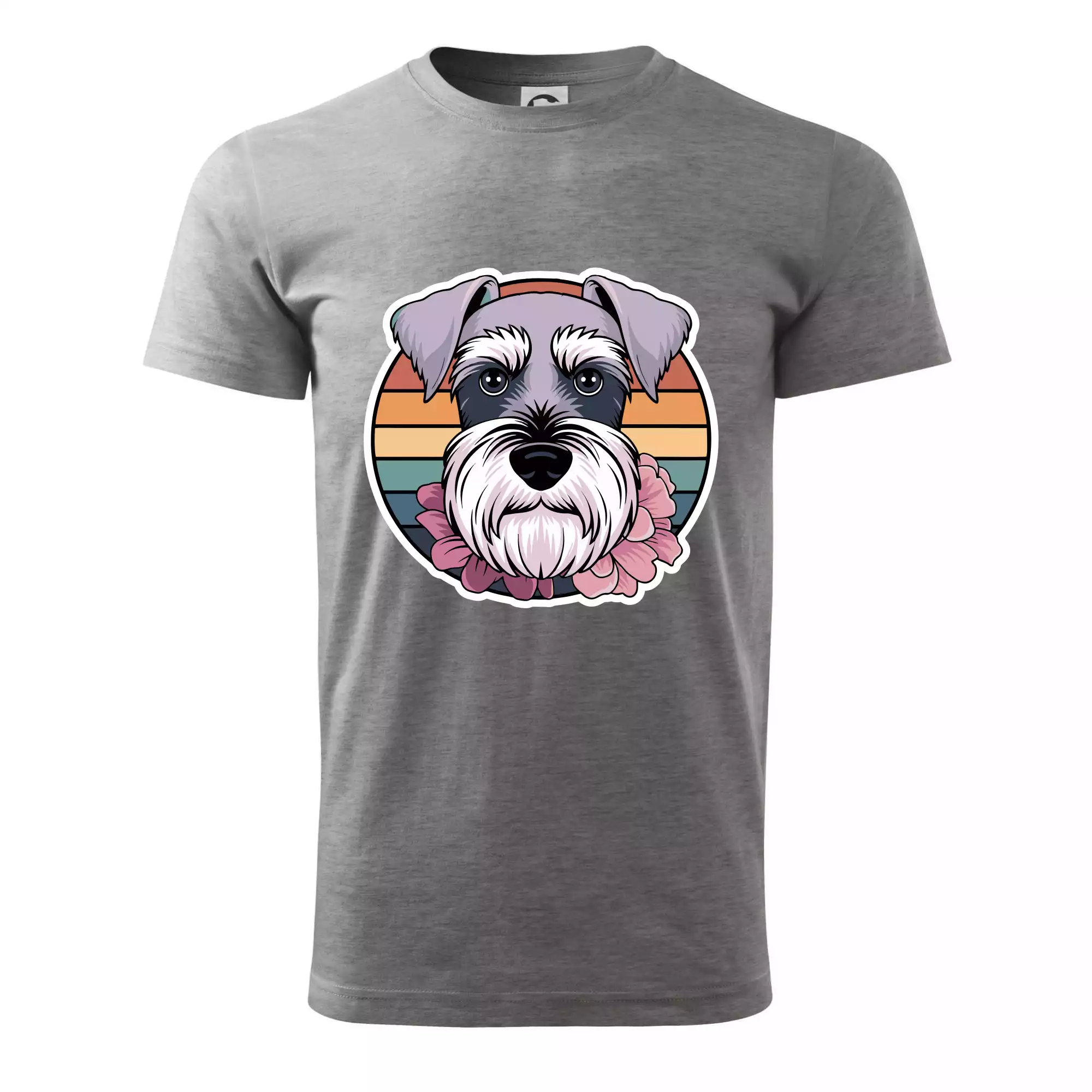 Knírač - fenka a květiny