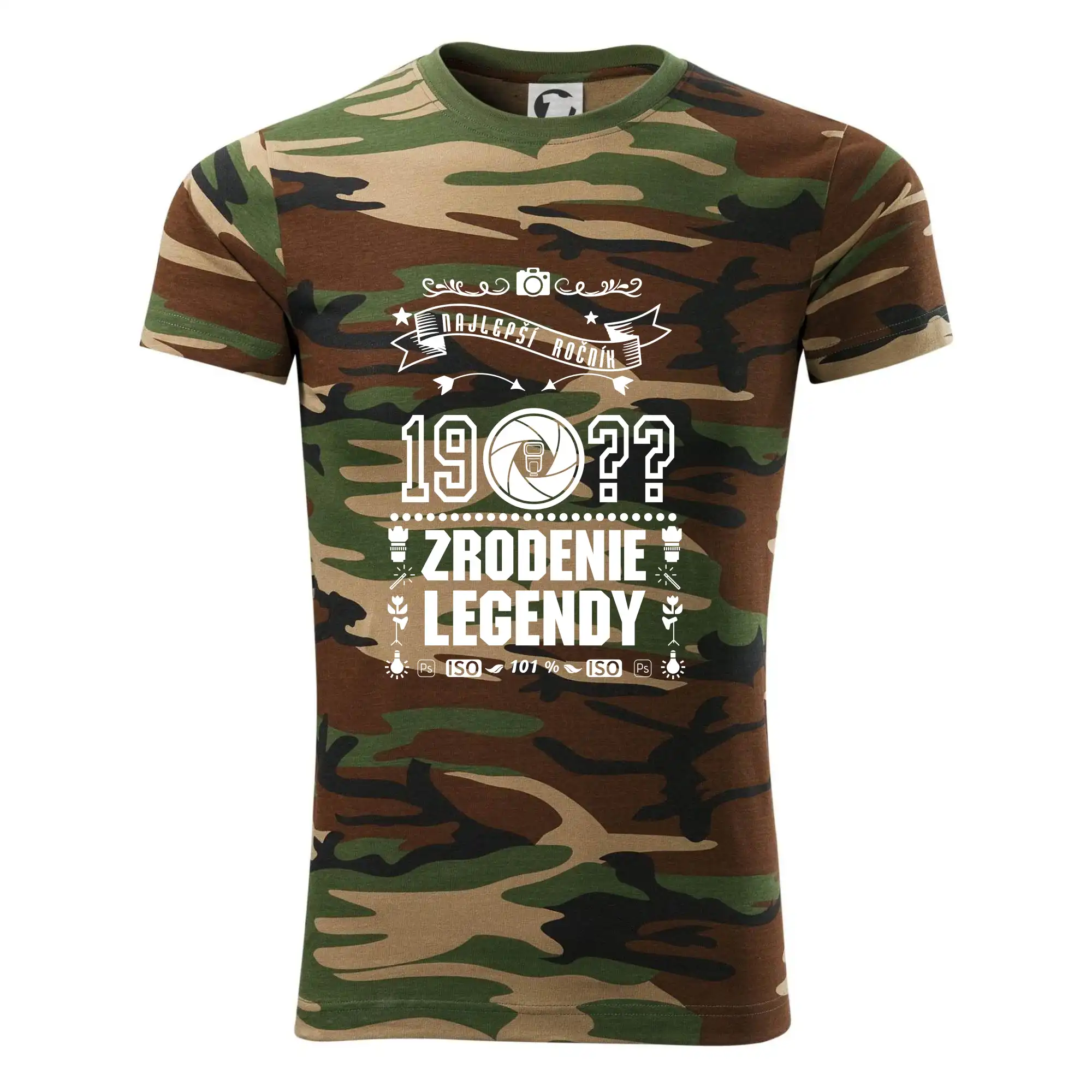Trička Zrodenie legendy - Zrodenie legendy pre fotografa - Army CAMOUFLAGE