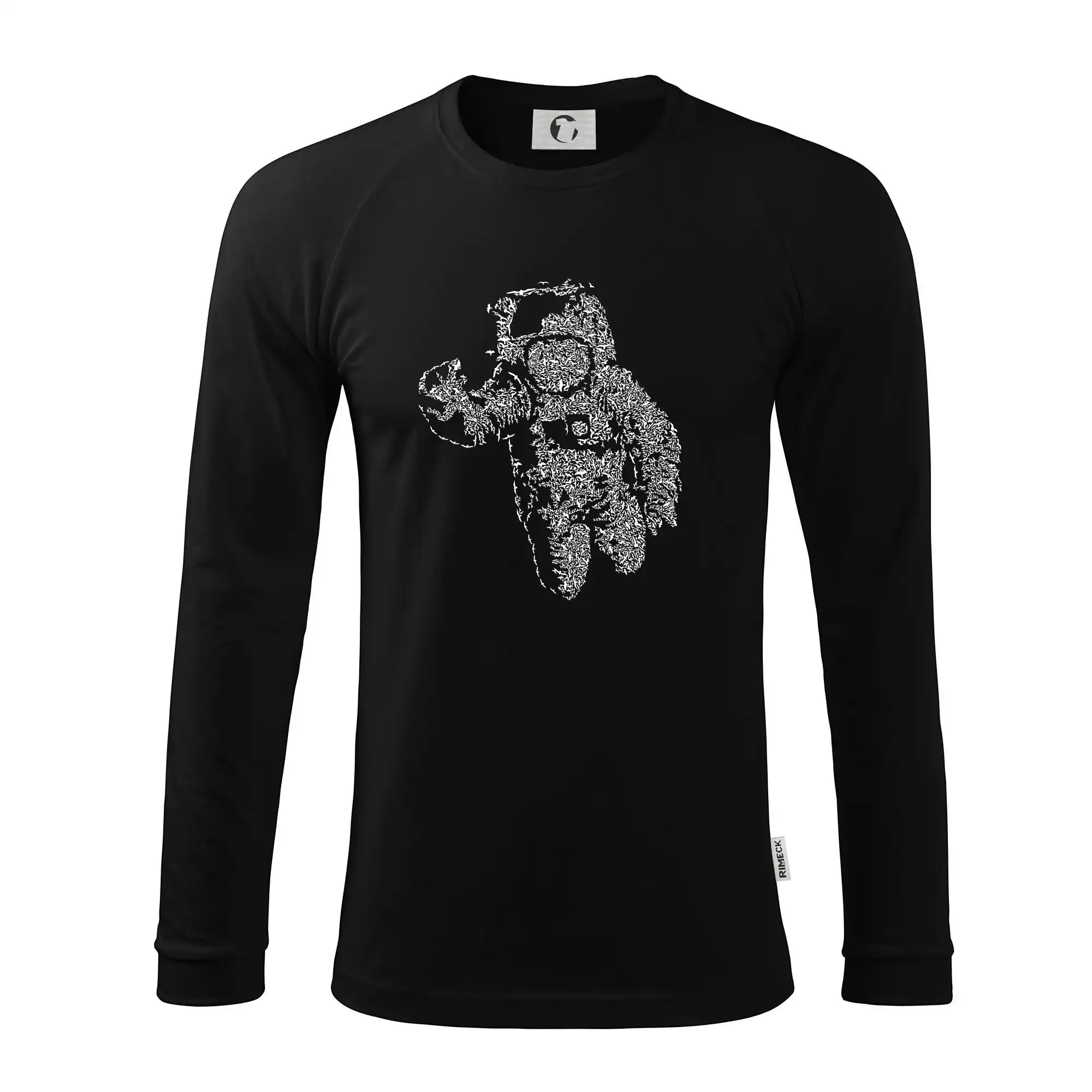 Vesmirne tričká - Flying Astronaut - Pánske tričko s dlhým rukávom LS130