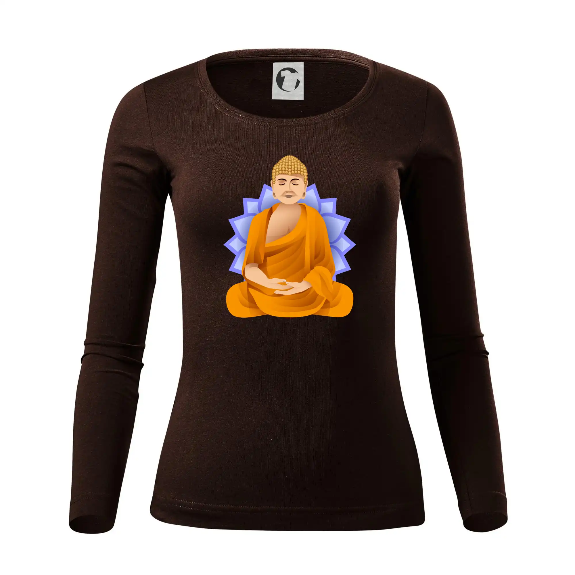 Budha barevný - Dámske tričko FIT-T LS - zužené