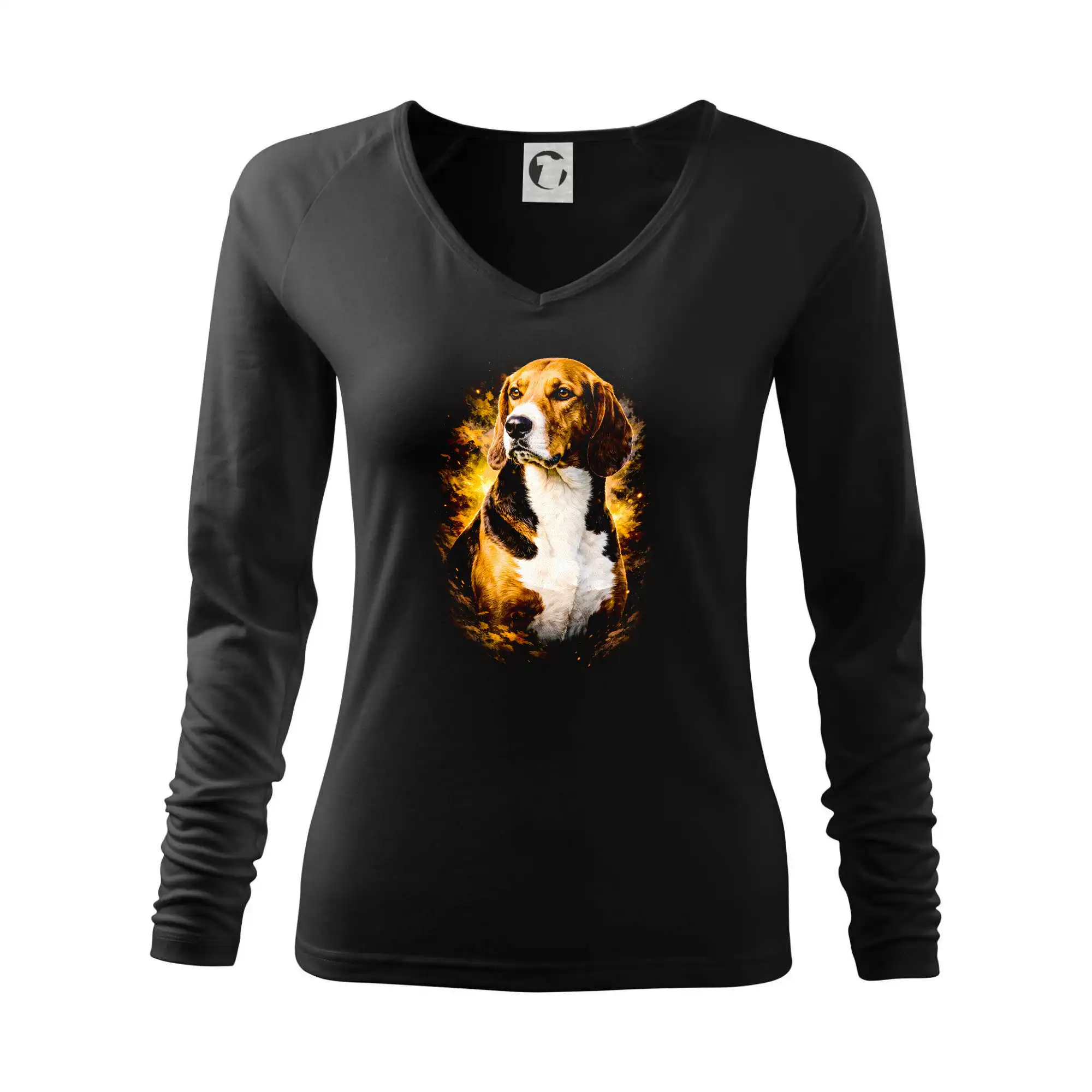 Bígl na tričku - Obrázok poltón Bígl - Tričko dámske Elegance