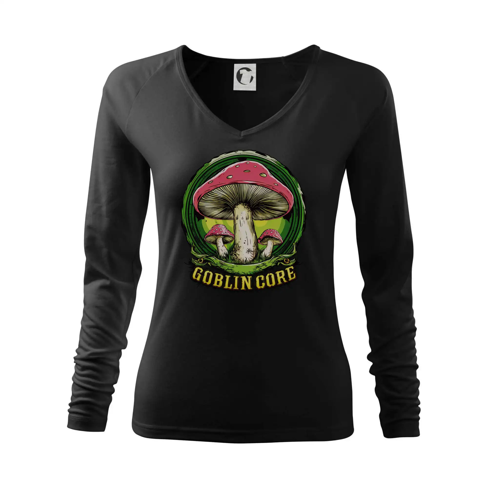 Tričká s motívmi ktoré frčia na internete - Goblincore  red capped mushrooms - Tričko dámske Elegance