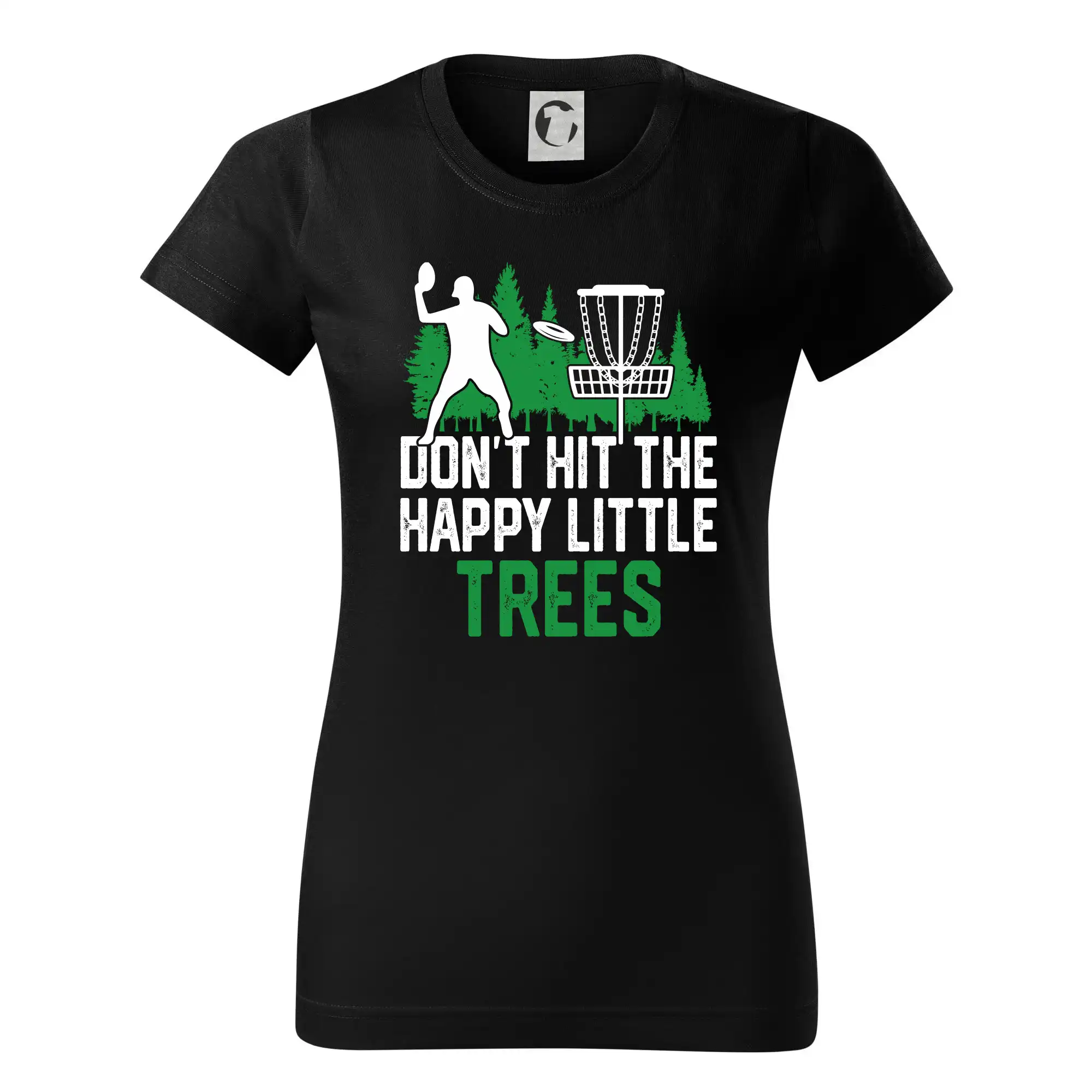 Disc golf happy little trees - Dámske tričko basic - ľahko voľnejšie a dlhšie