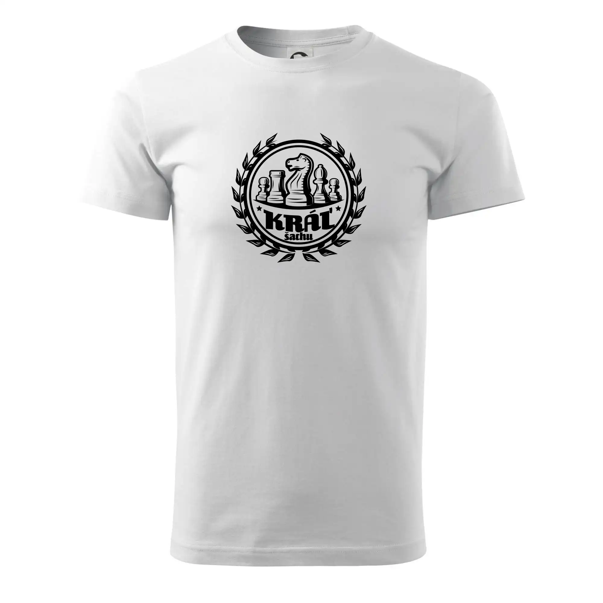Tričká a mikiny so spoločenskými hrami  - Kráľ šachu - Tričko extra veľké  (5-8XL)