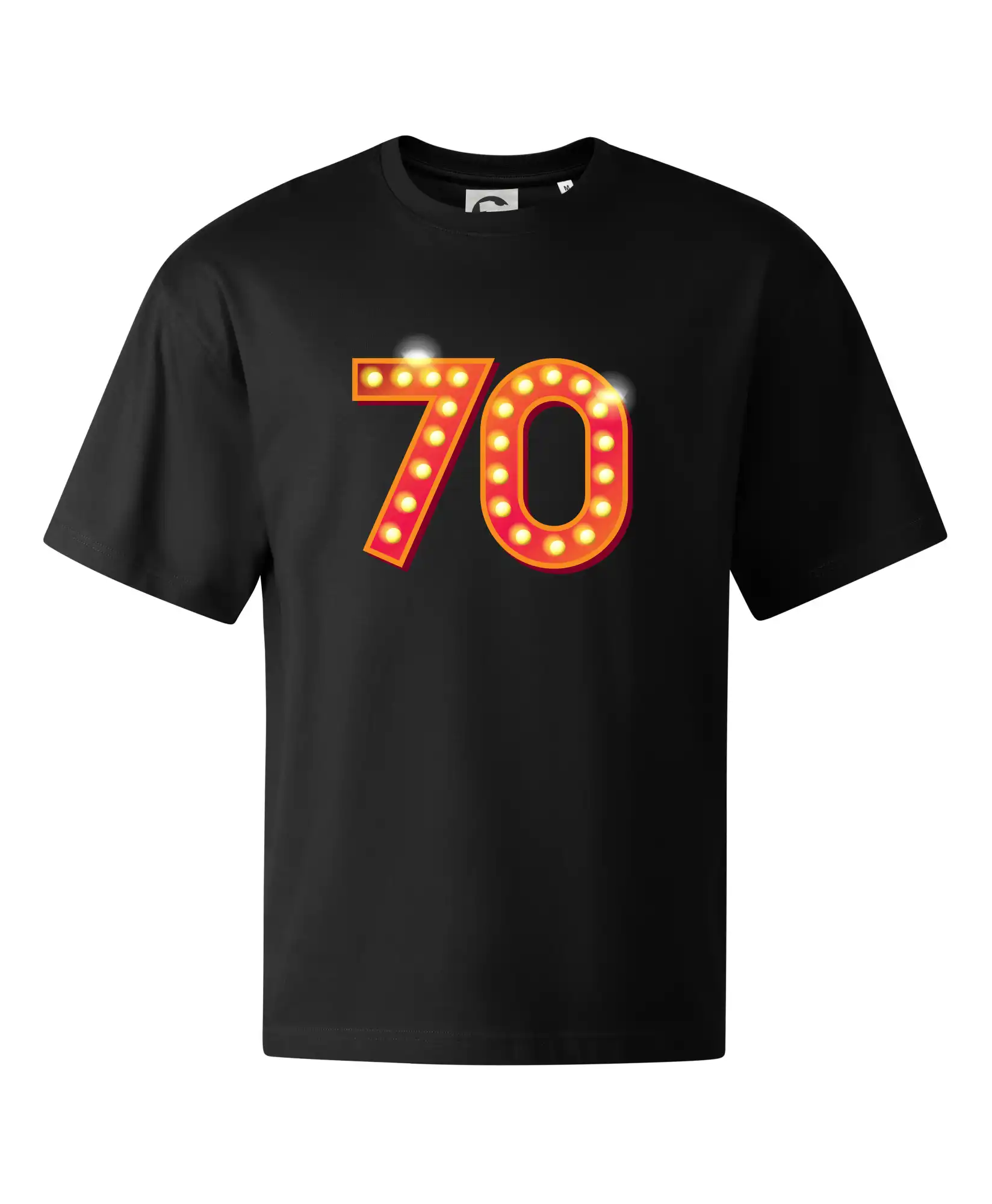 Tričká k narodeninám - Čísla žiarovky 70 - Stage unisex - OVERSIZE