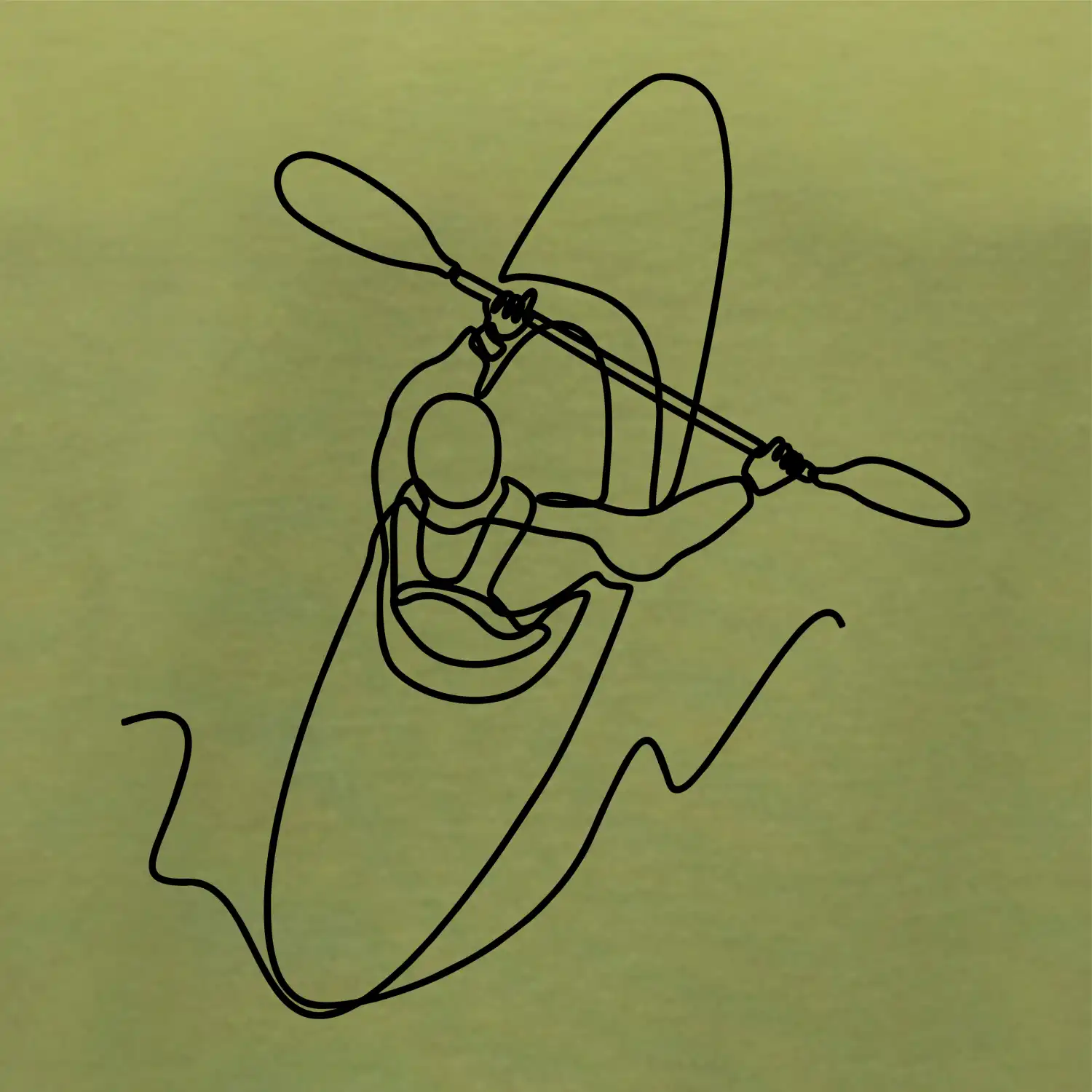 Kajak zhora jedným ťahom