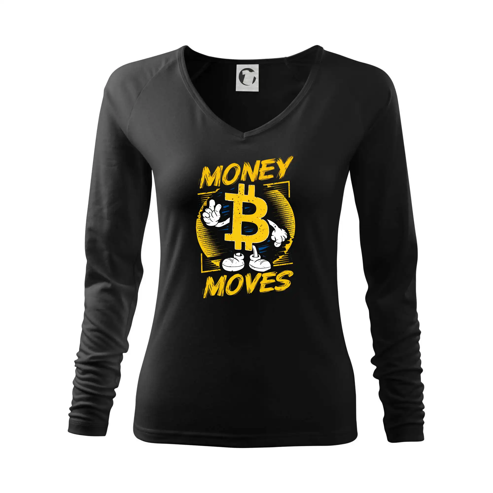 Money moves bitcoin mascot - Tričko dámske Elegance