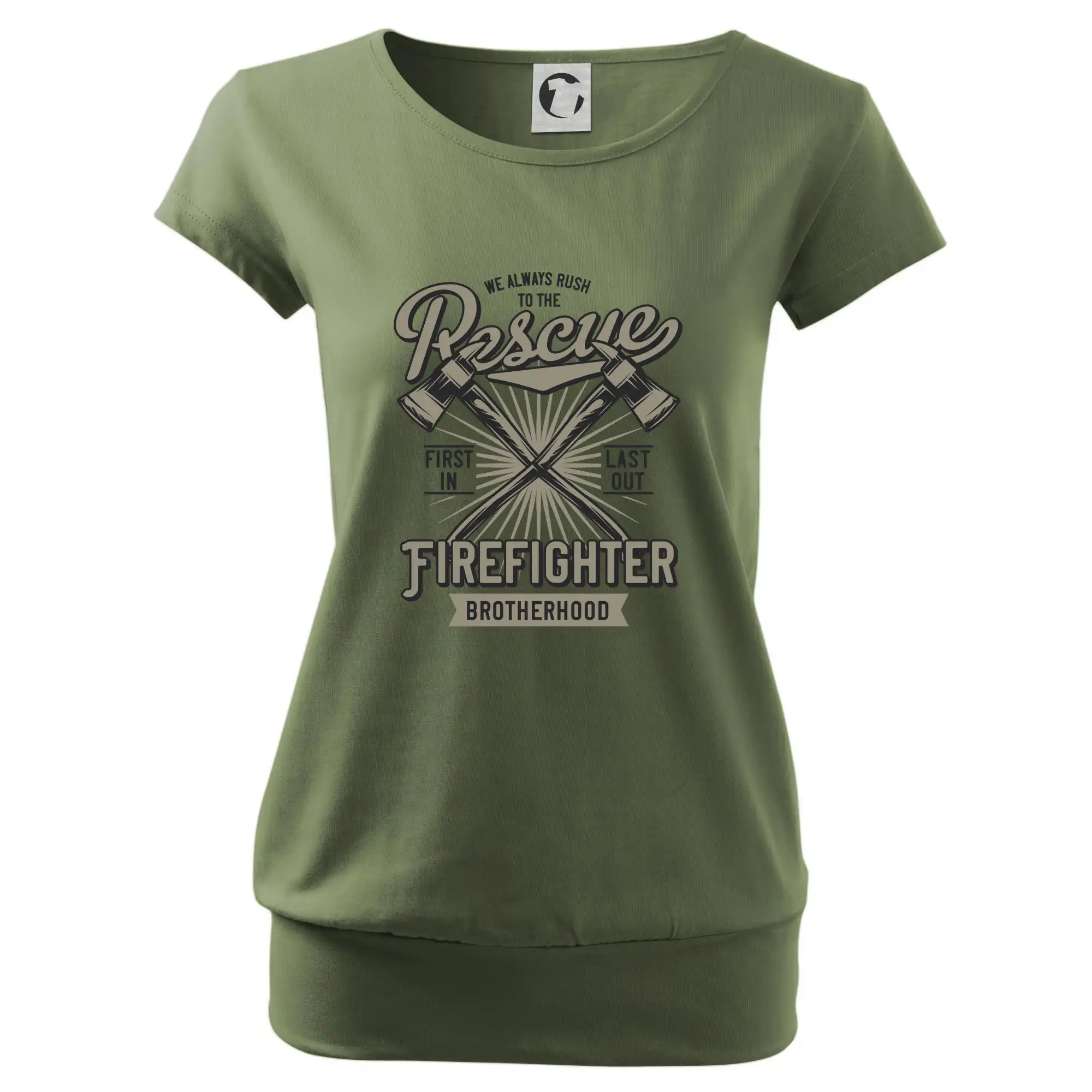 Originálne tričká pre hasičov - Rescue Firefighter - Voľné tričko city