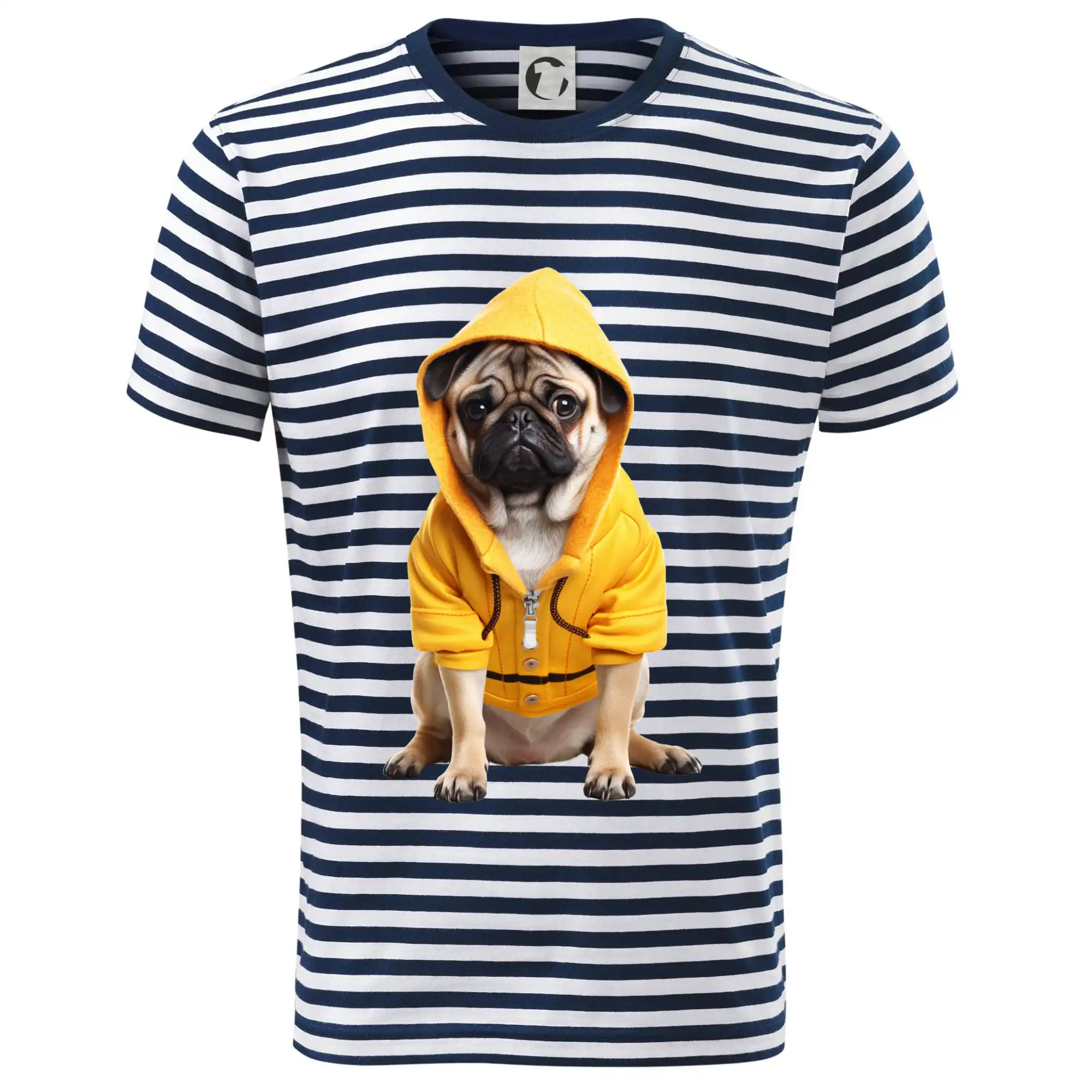 Mops na tričku - Mops v mikine - Dětské triko na vodu