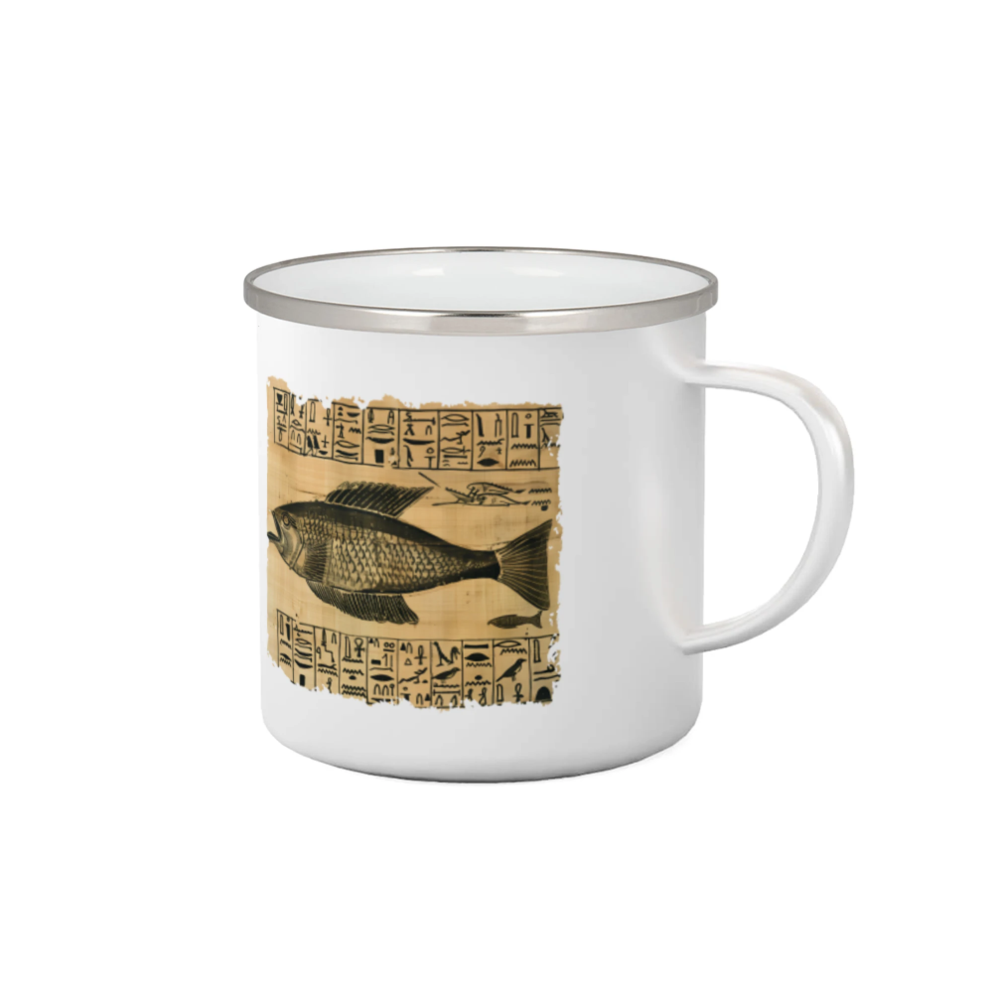 Tričká s potlačou ryby - Egyptské hieroglyfy ryba - Plecháčik