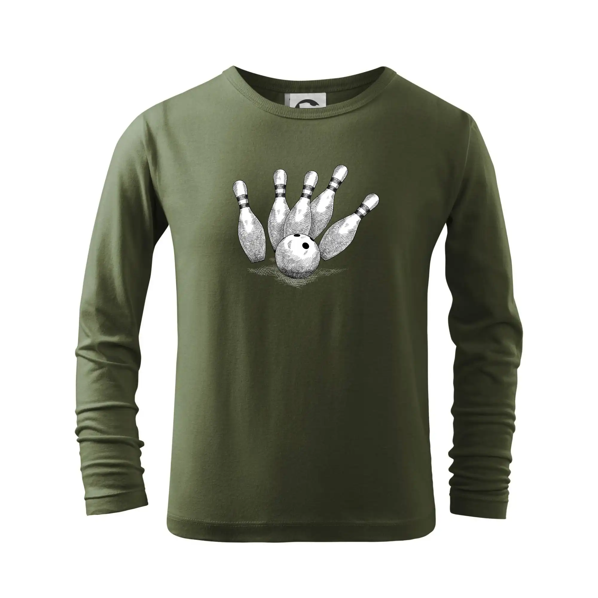 Tričká Bowling - Bowling kresba - Tričko detské Long Sleeve