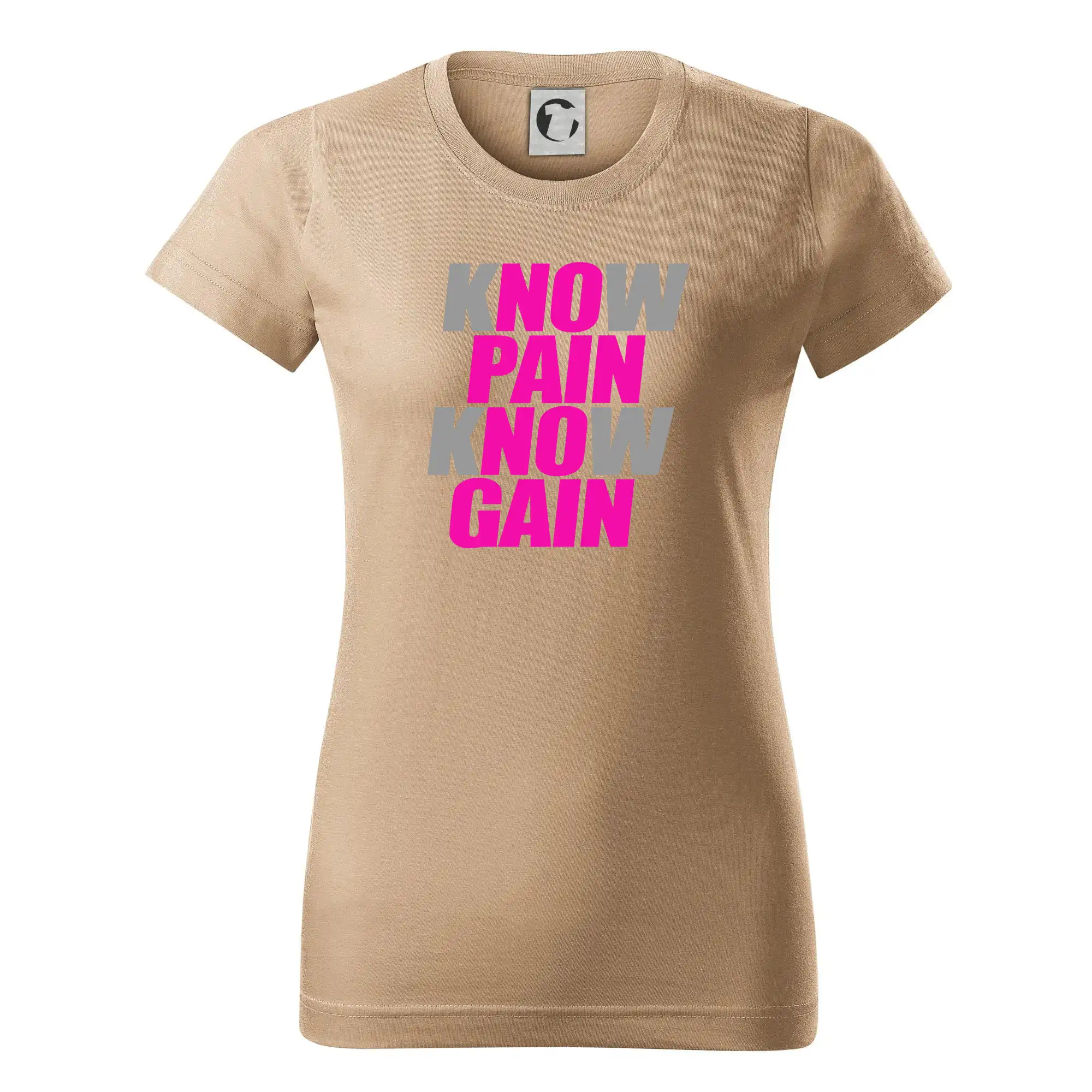 Tričká pre bežcov - Know Pain, Know Gain - Dámske tričko basic - ľahko voľnejšie a dlhšie