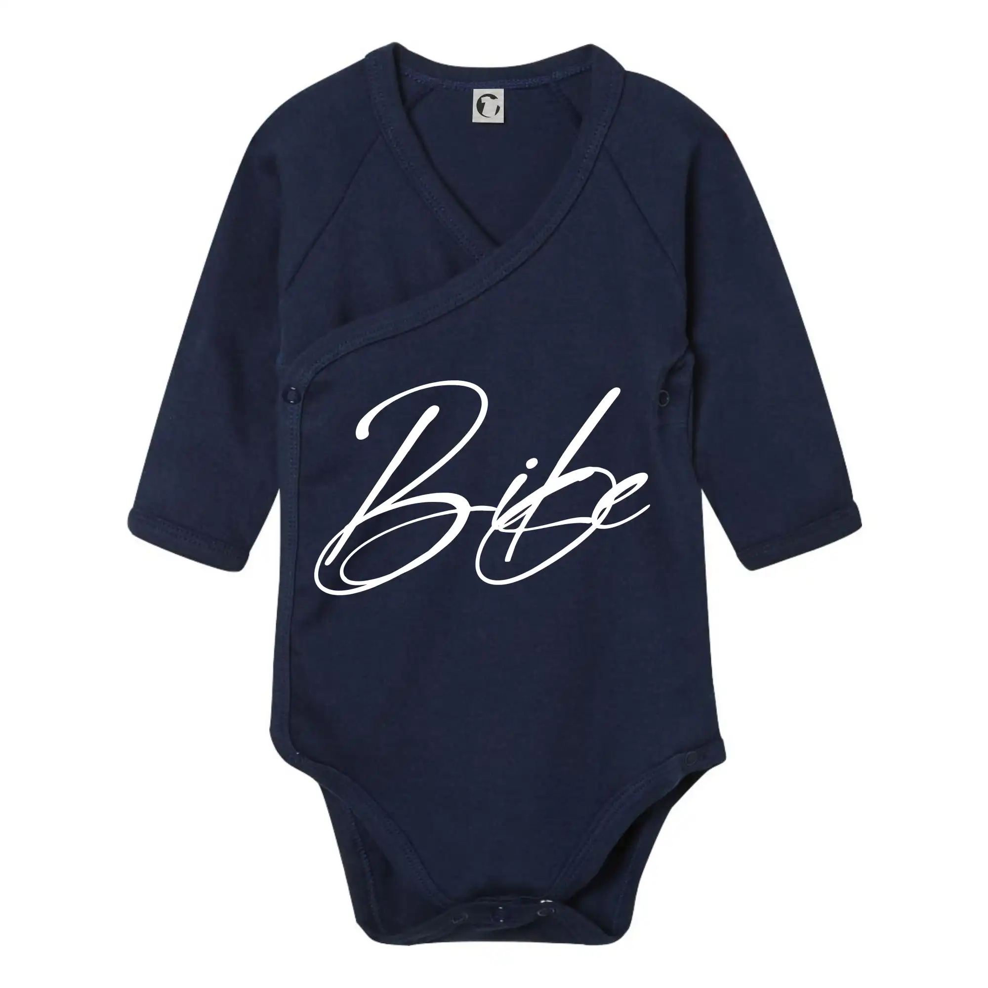 Tričko ako darček pre cyklistu - Nápis bike - Body zavinovacie s dlhým rukávom