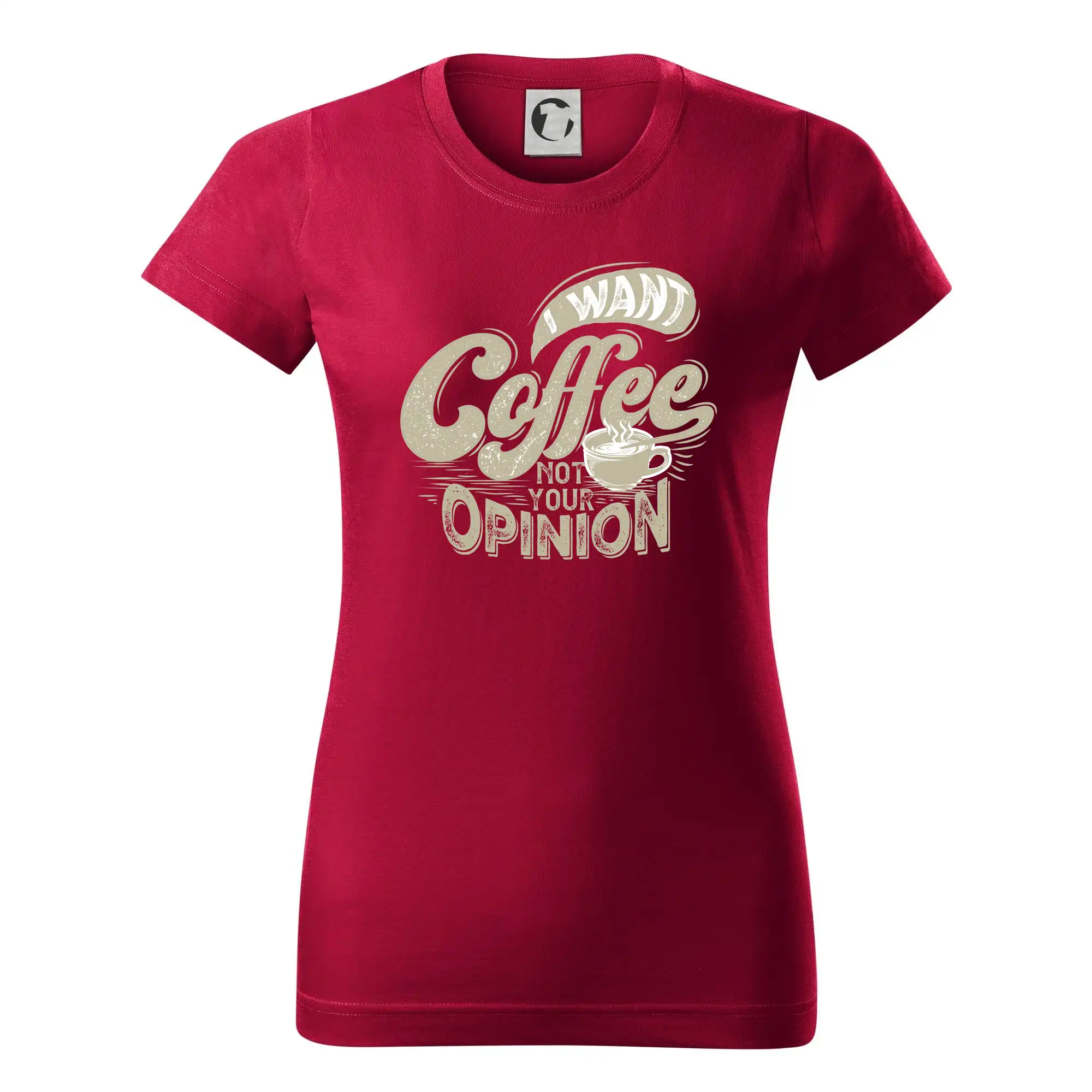 Motívy pre baristu a milovníkov kávy - Coffee opinion - Dámske tričko basic - ľahko voľnejšie a dlhšie