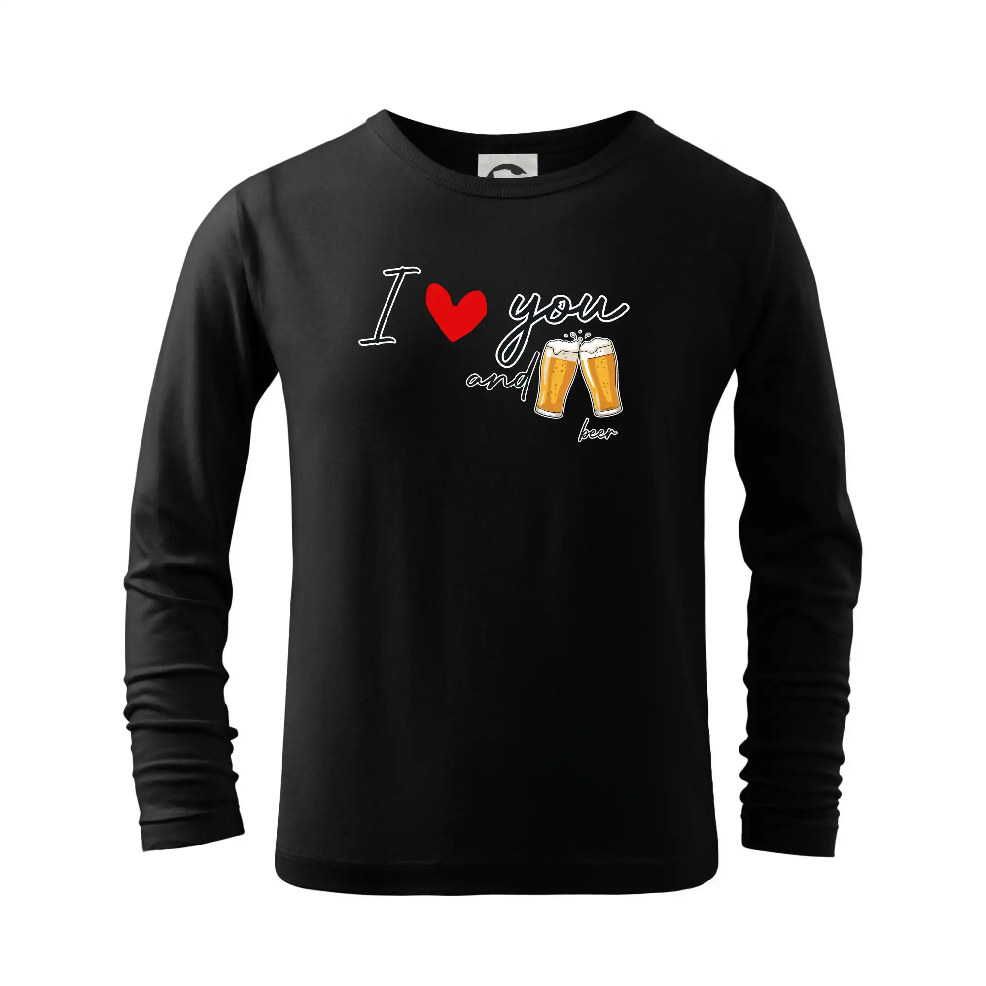 Vtipná tričká pre pivárov - I love beer and beer - Tričko detské Long Sleeve