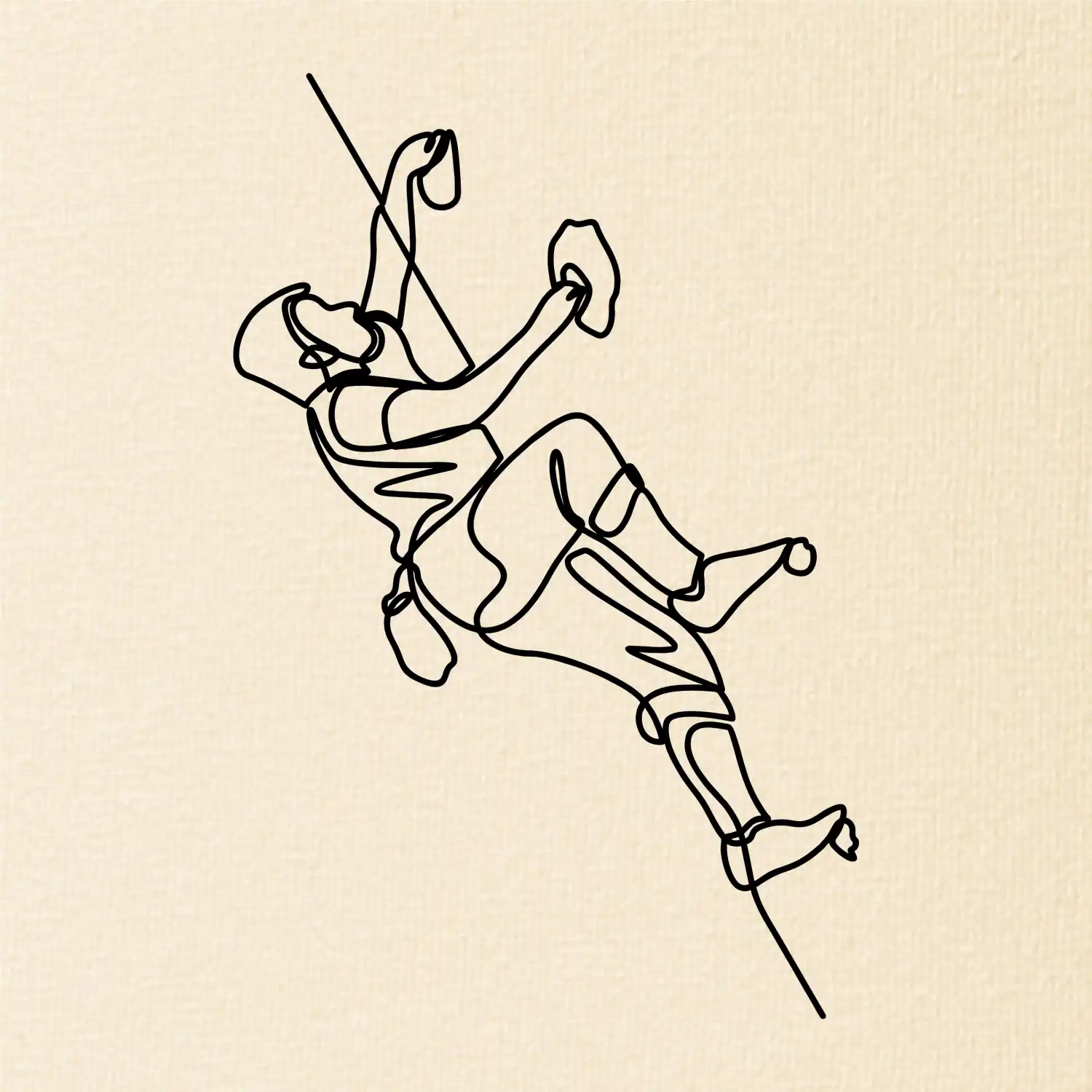 Lezecká stěna jedním tahem