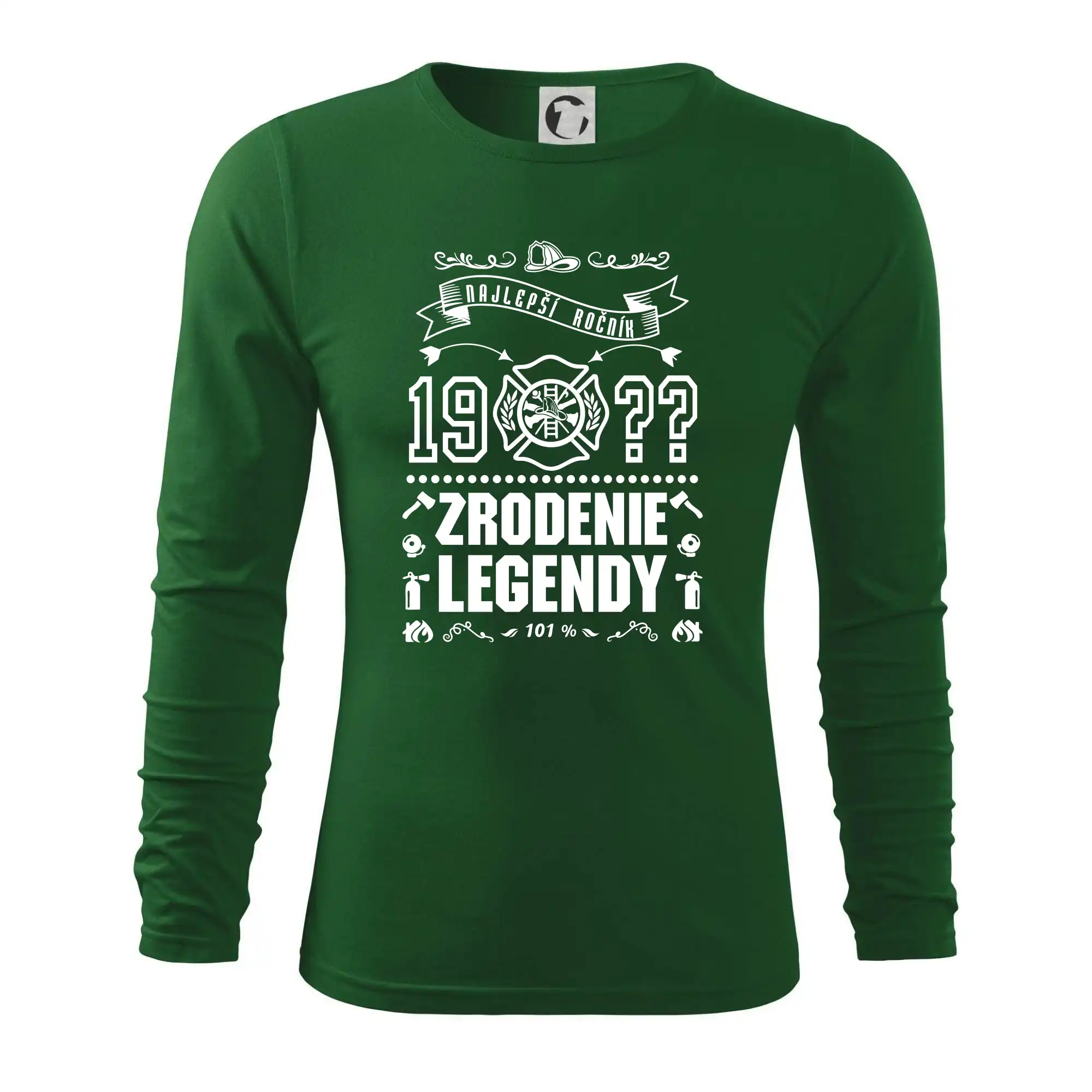 Trička Zrodenie legendy - Zrodenie legendy - pre hasičov - Tričko s dlhým rukávom FIT-T long sleeve