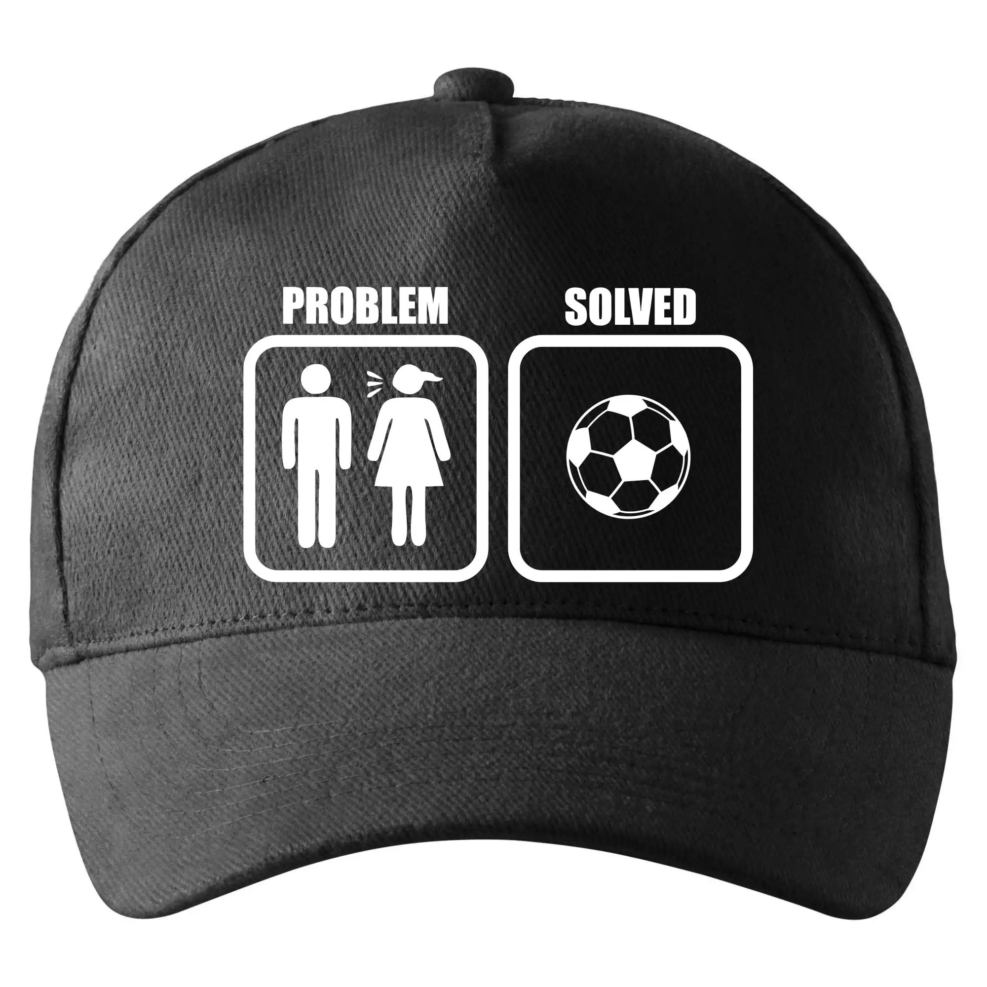 Tričká Problem Solved - Problém fotbal - Šiltovka so zahnutým šiltom a mosaznou sponou