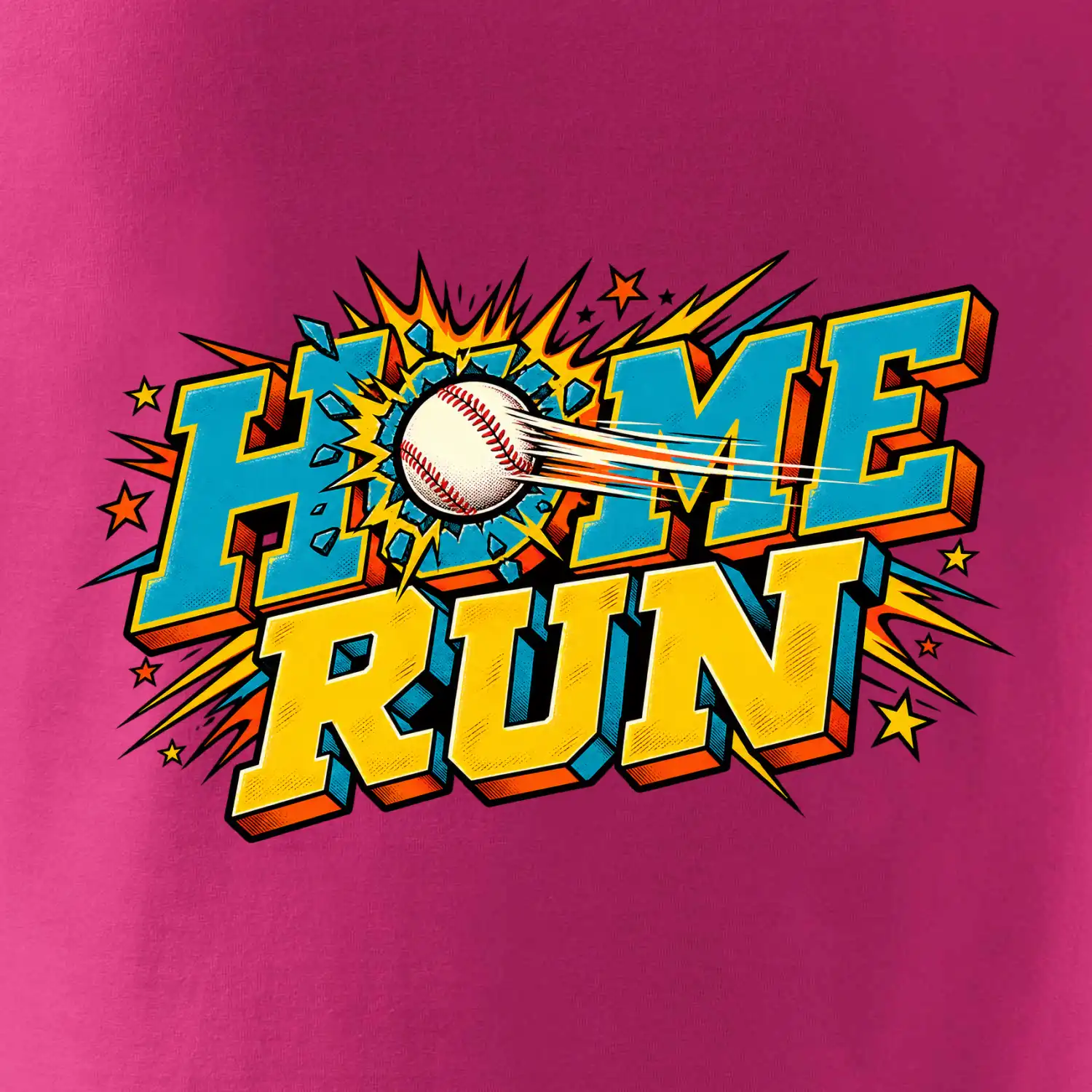 Home run komiksový nápis
