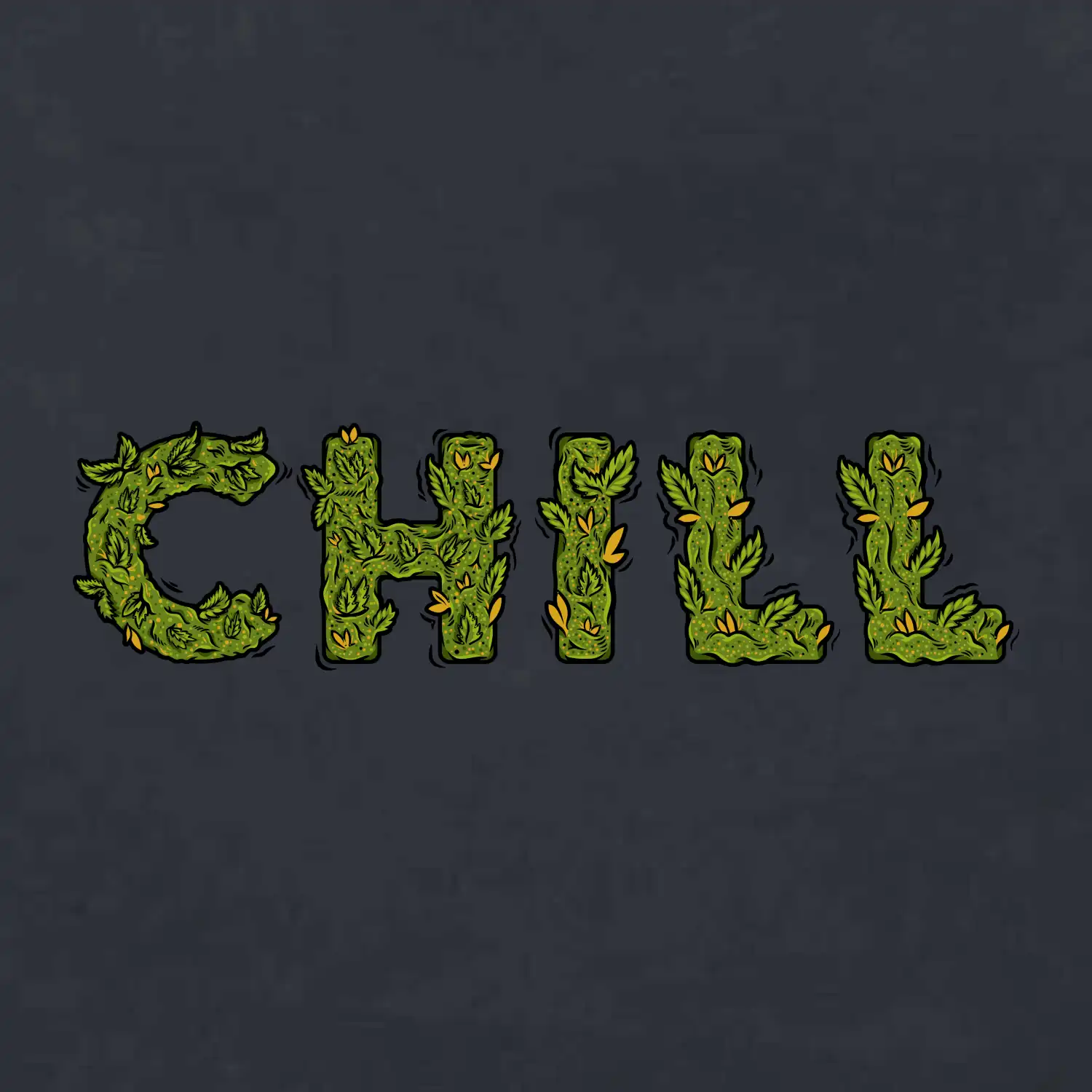 Konopí nápis chill