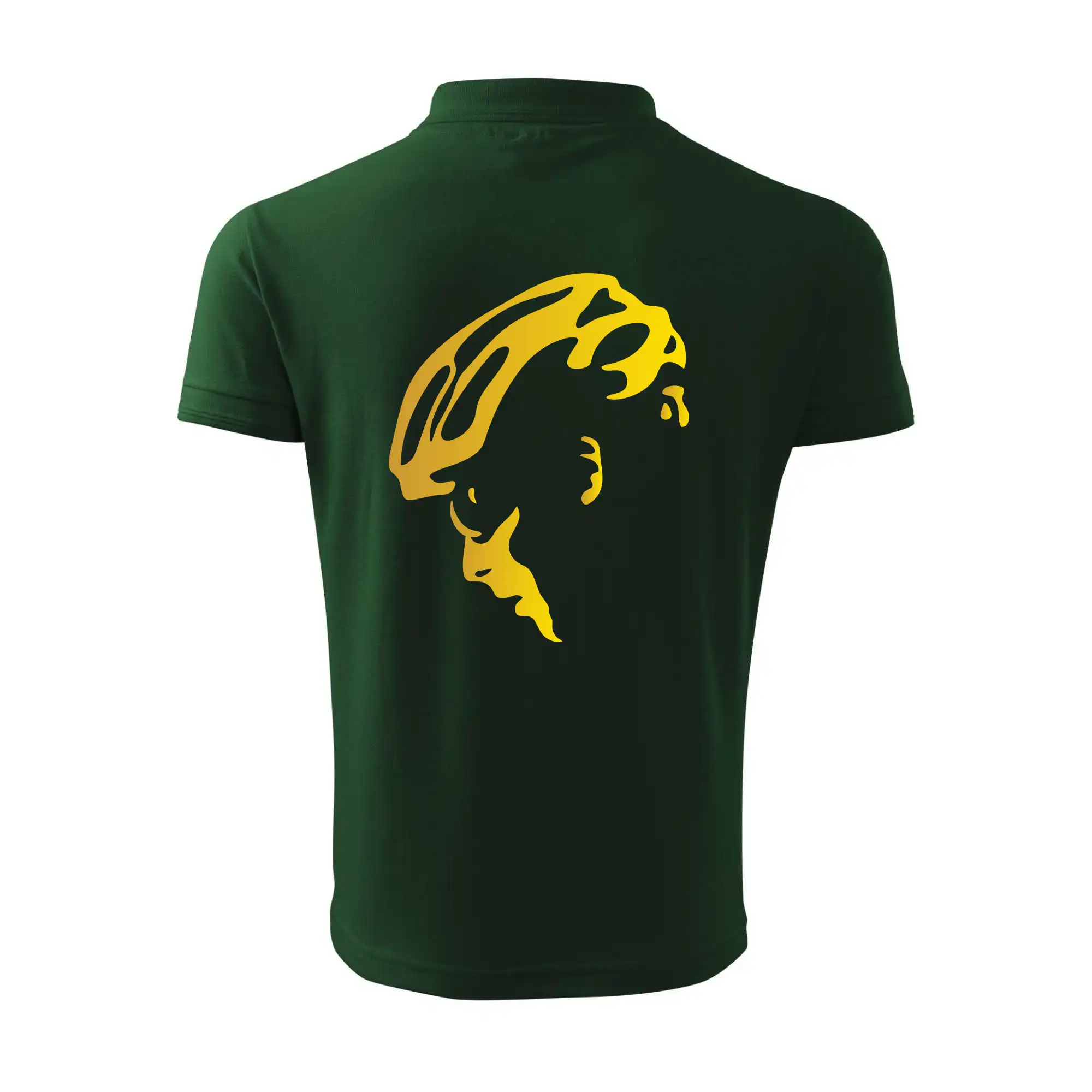 Hlava cyklista zlatá