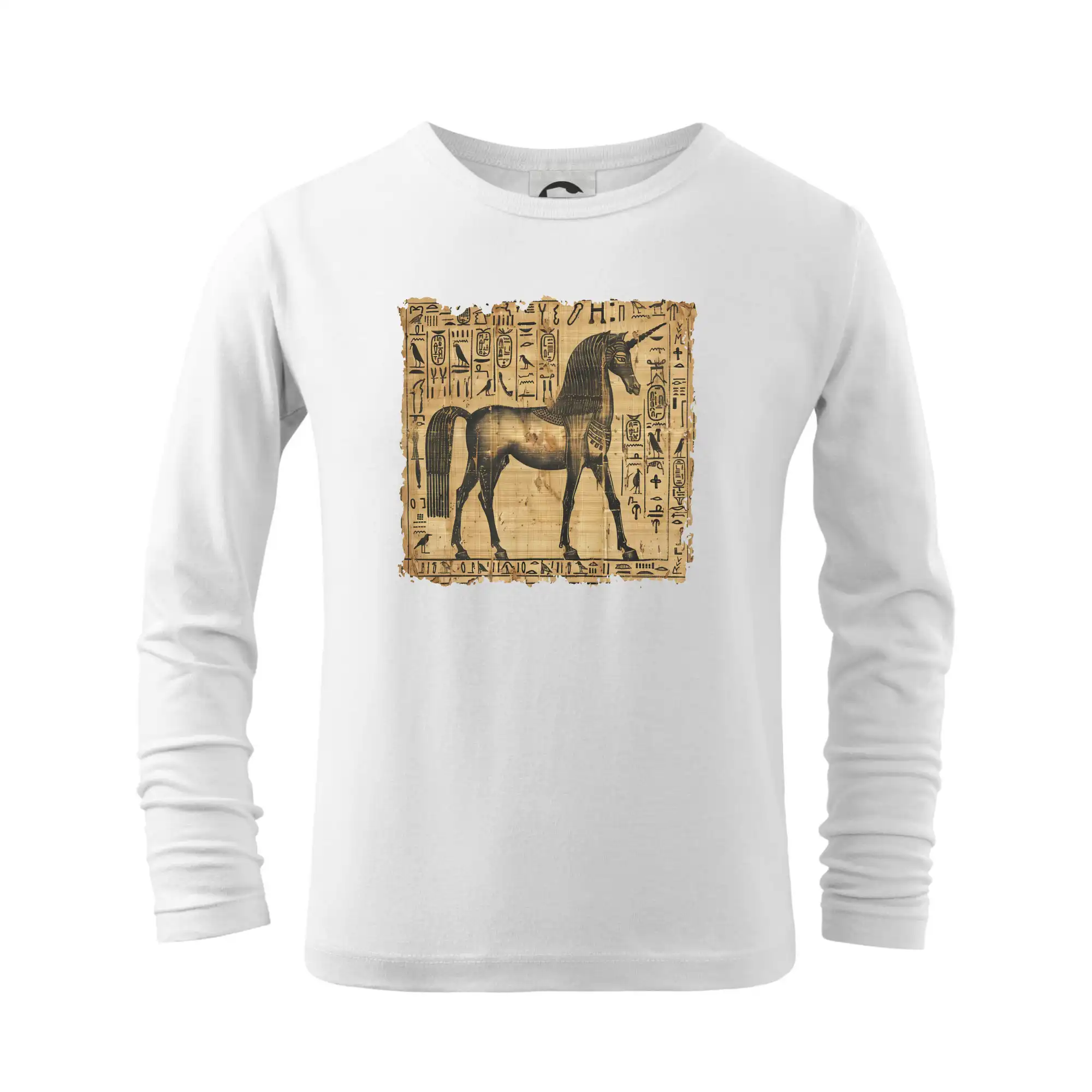Tričká s jednorožcom - Egyptské hieroglyfy jednorožec - Tričko detské Long Sleeve