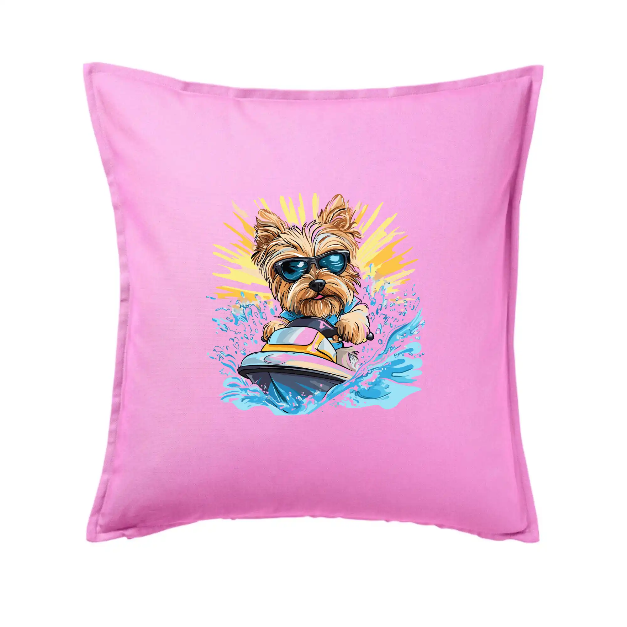 Yorkšírský teriér na vodním skútru