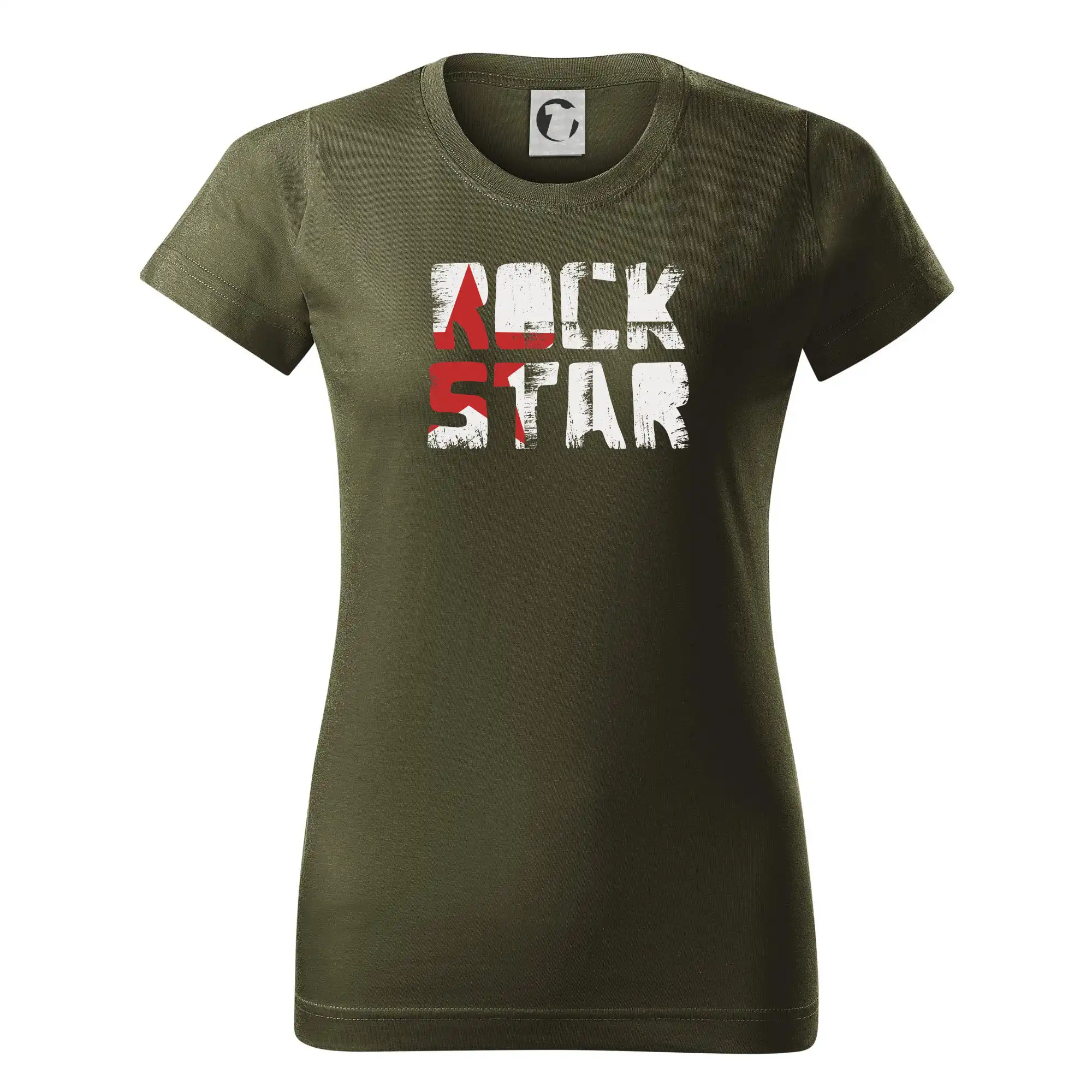Rock star nápis - Dámske tričko basic - ľahko voľnejšie a dlhšie