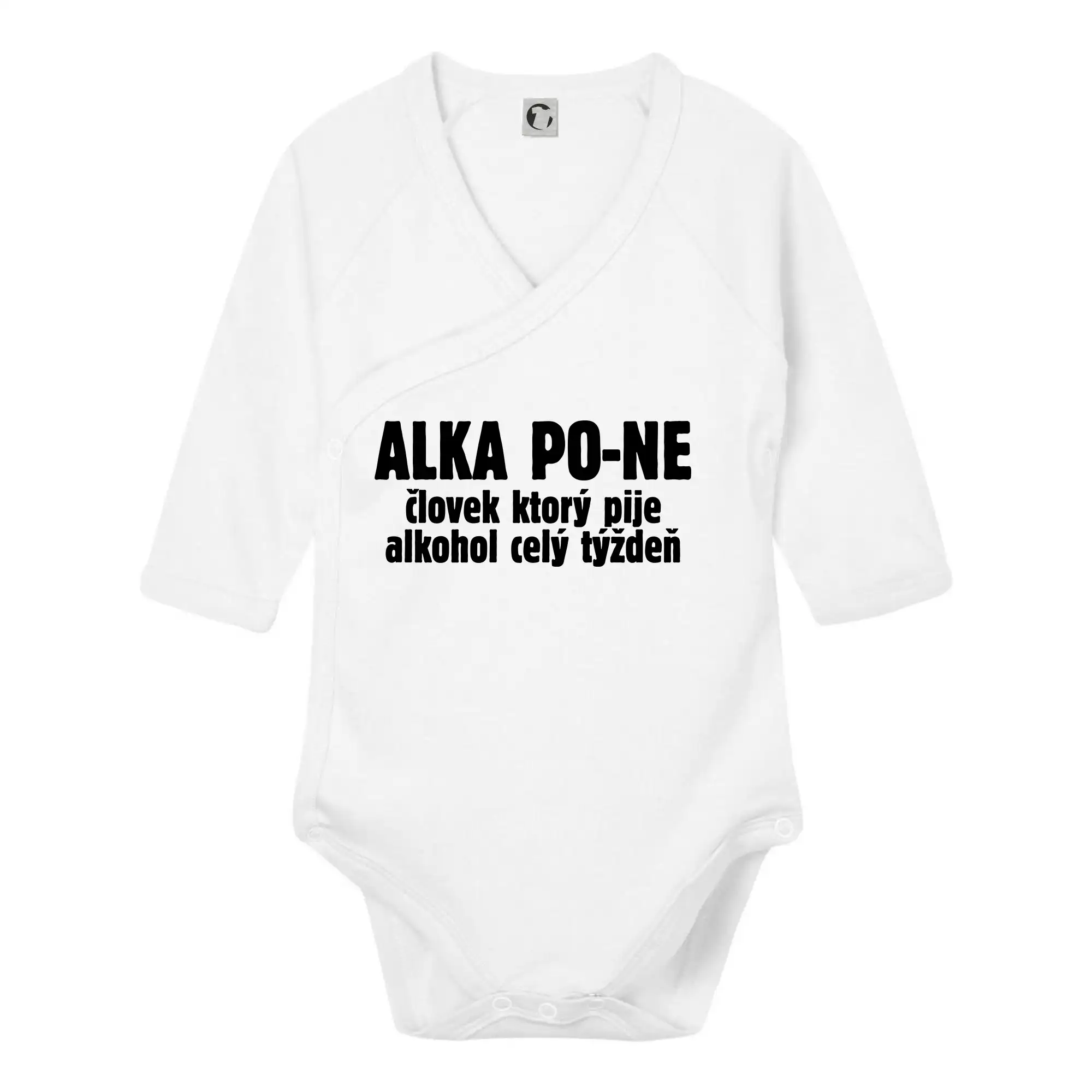 Tričká na párty - Alkapone - Body zavinovacie s dlhým rukávom