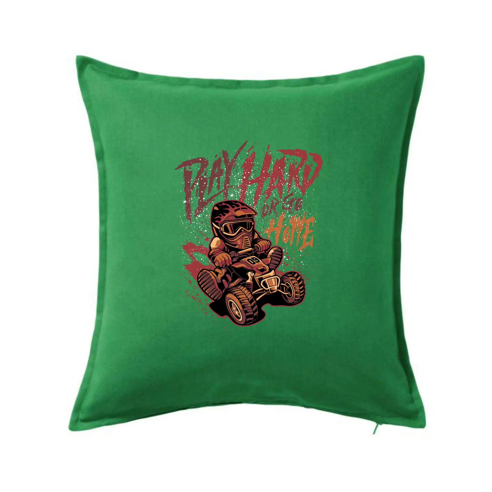 Tričko s štvorkolkou - Play Hard or Go Home - Vankúš 50x50