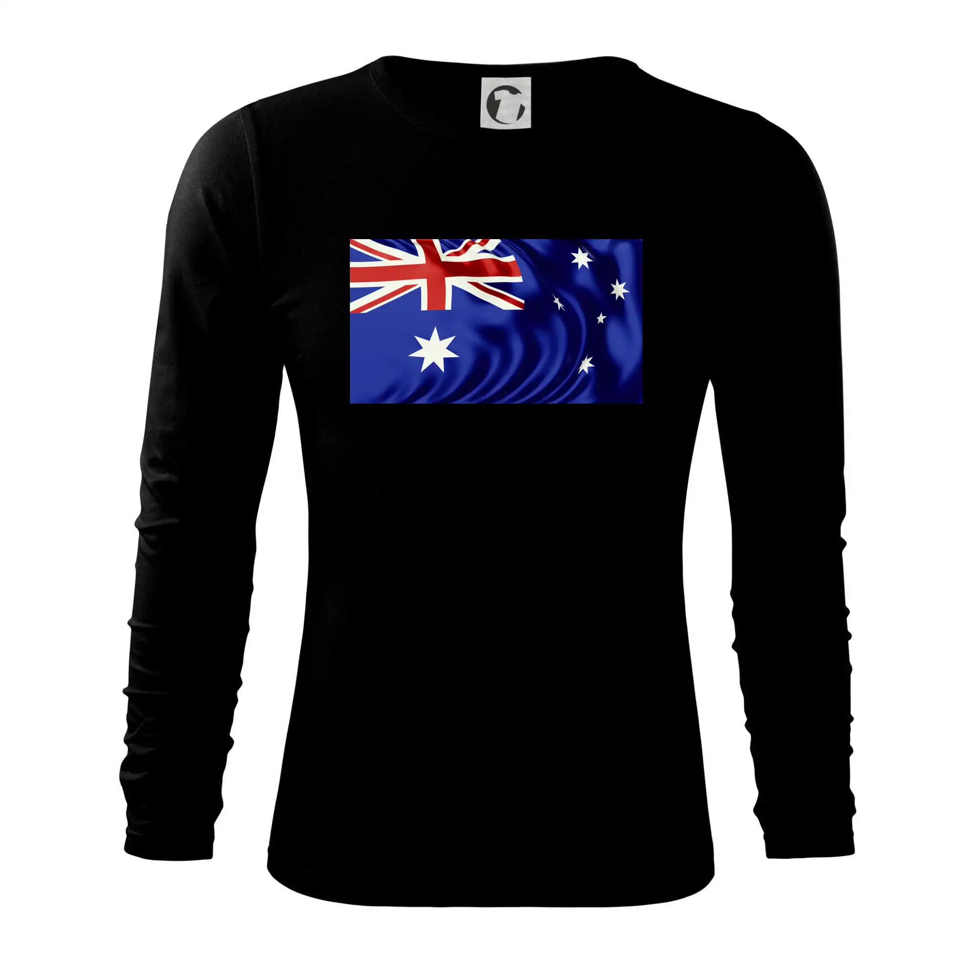 Motívy štátnych vlajok - Austrália vlajka vlajúca obdĺžnik - Tričko s dlhým rukávom FIT-T long sleeve