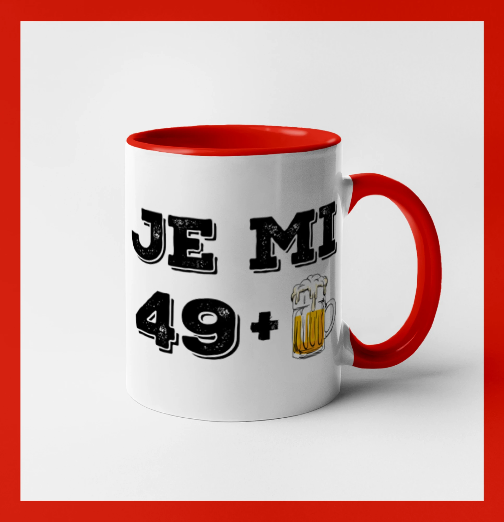 Trička k 50. narodeninám - Je mi 50 pivo - Hrnček 