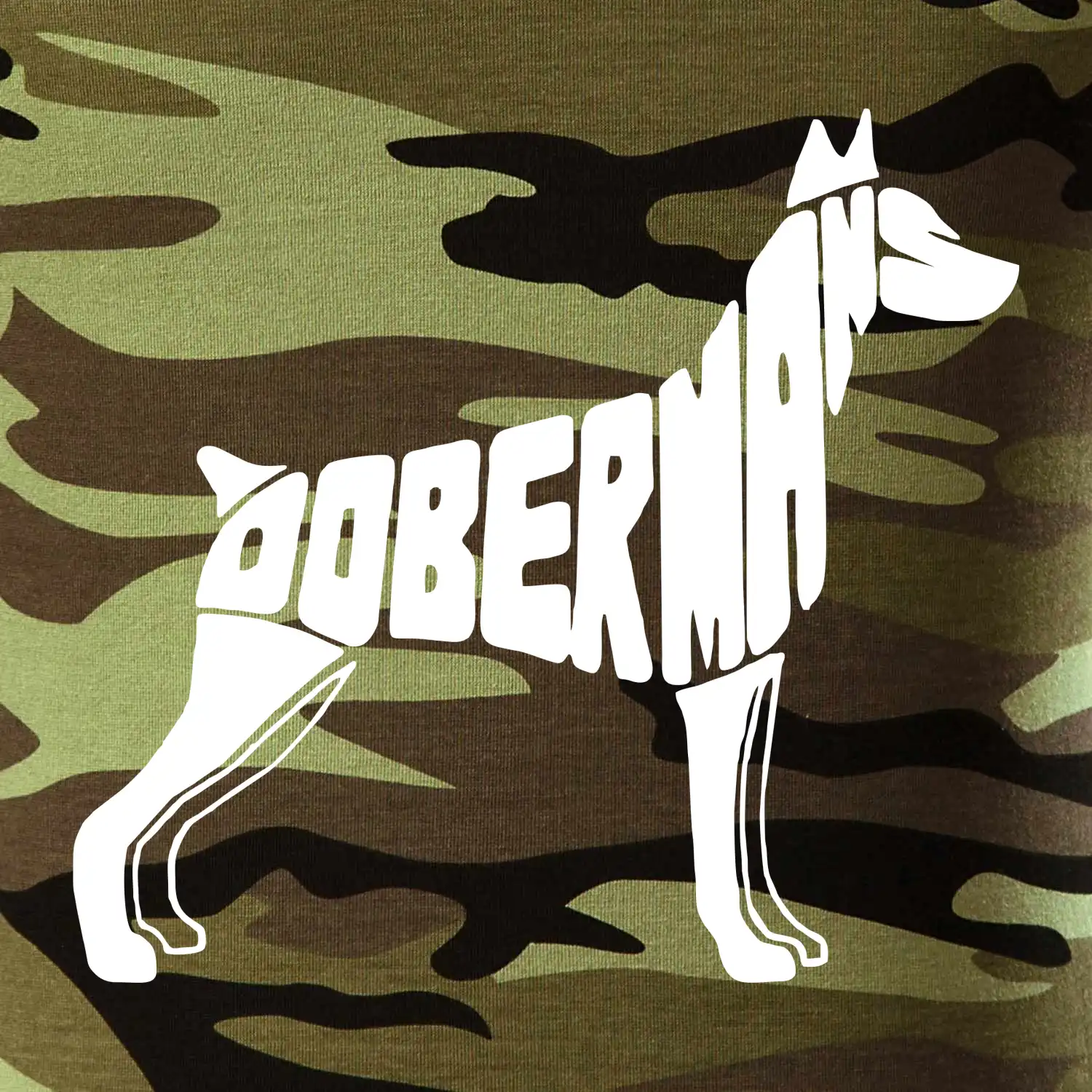 Dobrmans - nápis v tělě