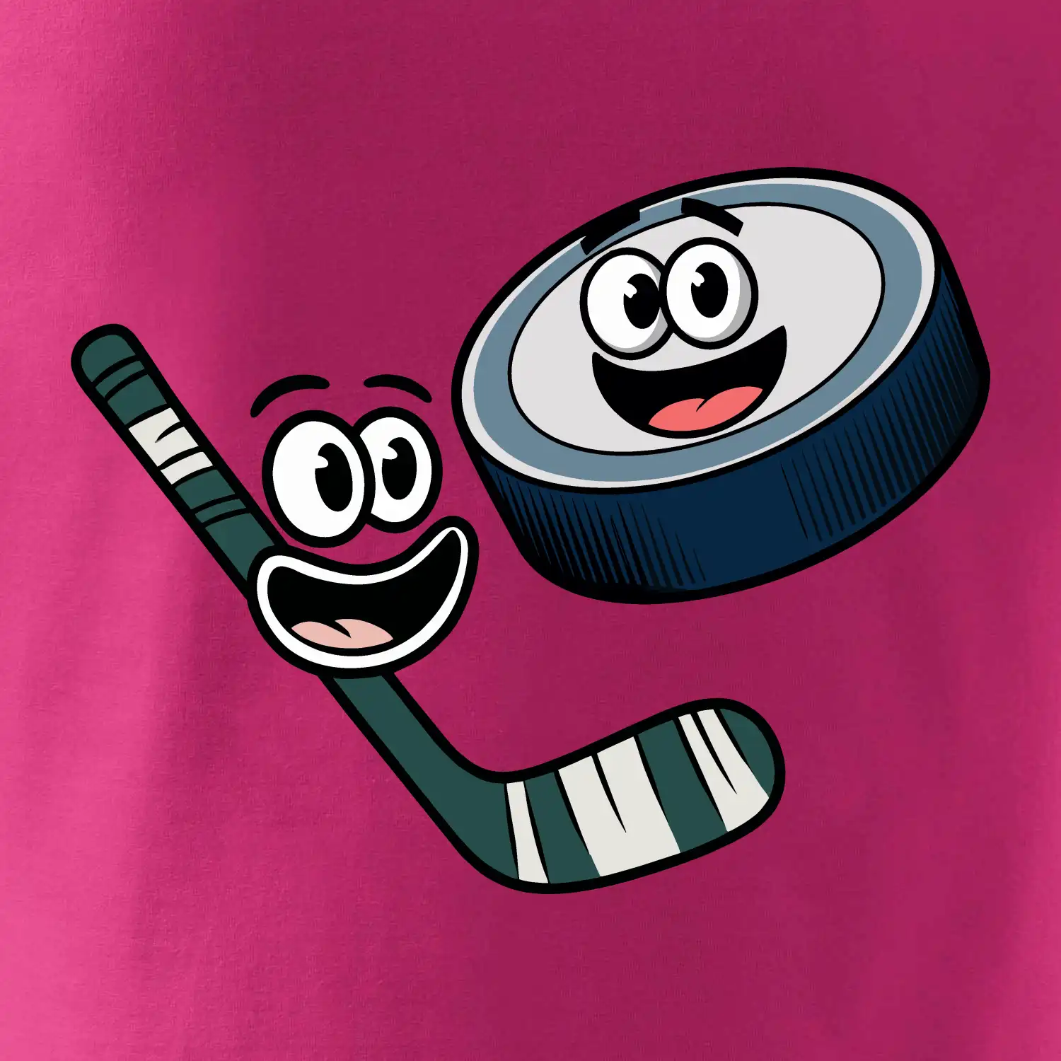 Parové triko - Puk a hokejka