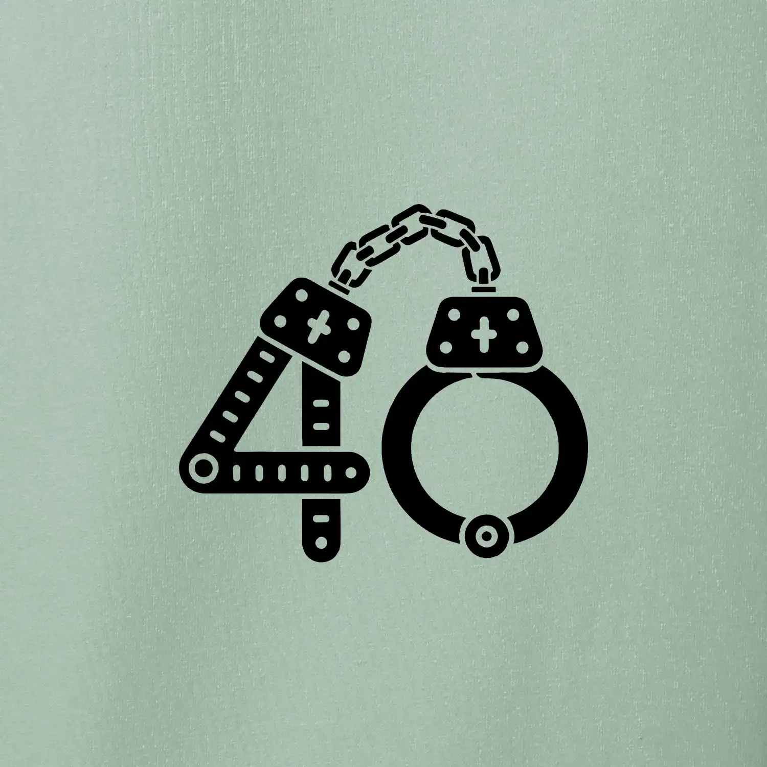 Narozeninové tričko pro policajta - pouta 40