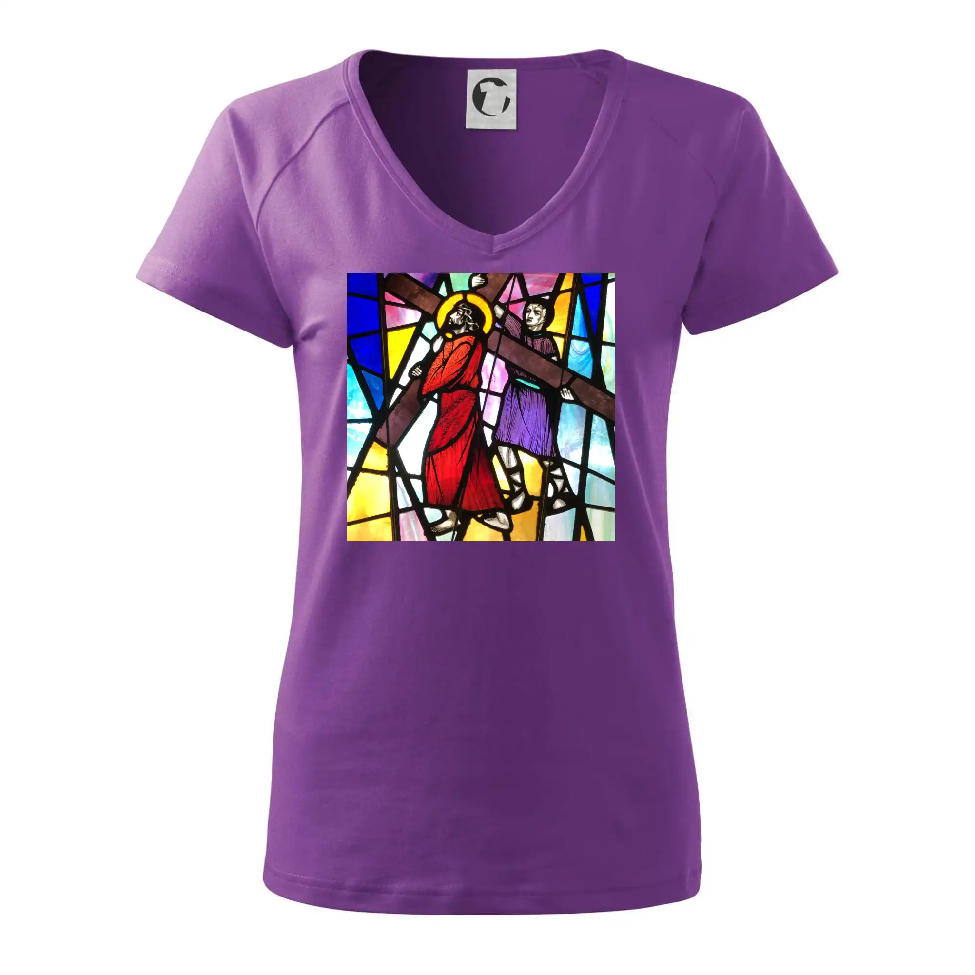 Vitráž - Ježíš a kříž