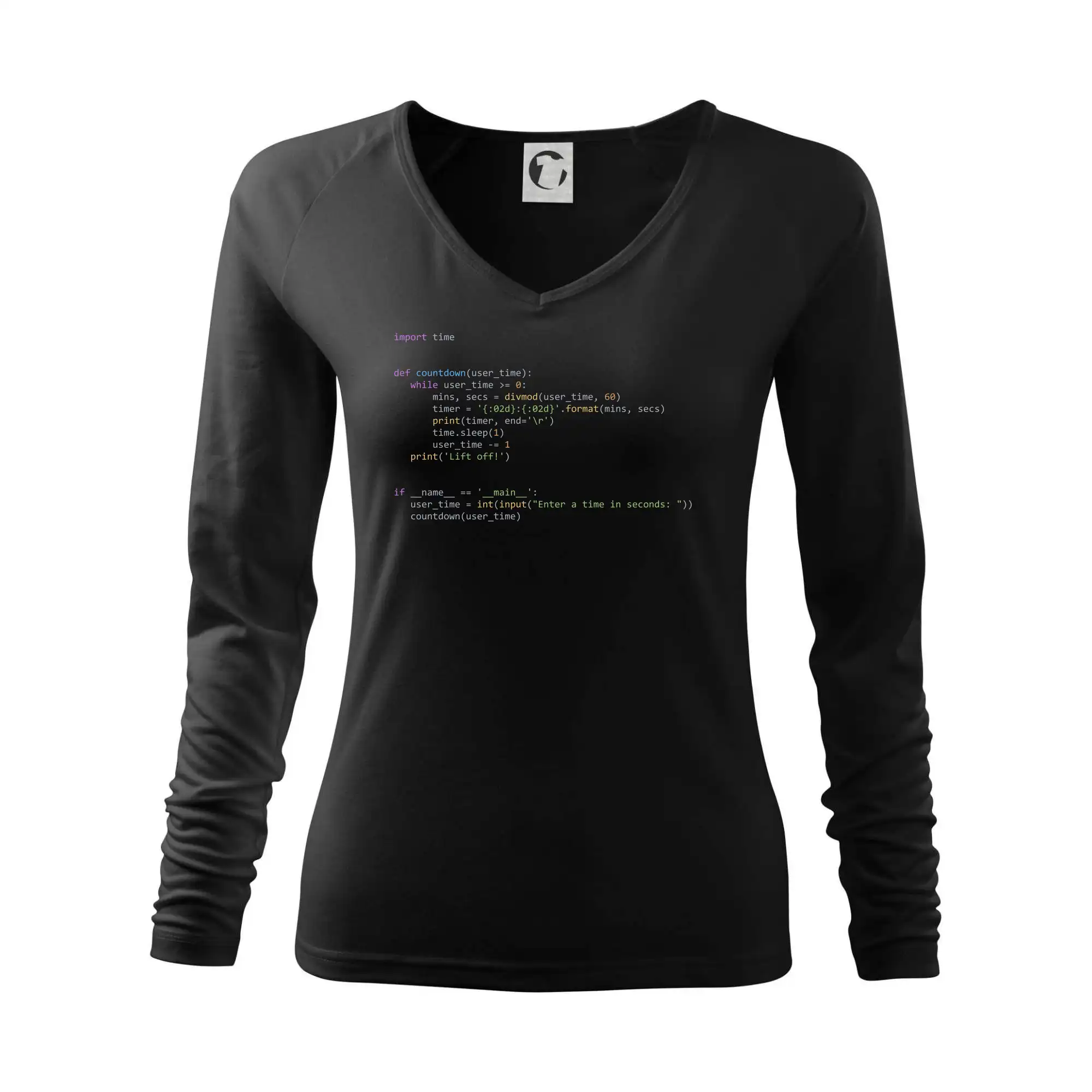 Tričká pre ajťákov - Python Odpočet času - Tričko dámske Elegance