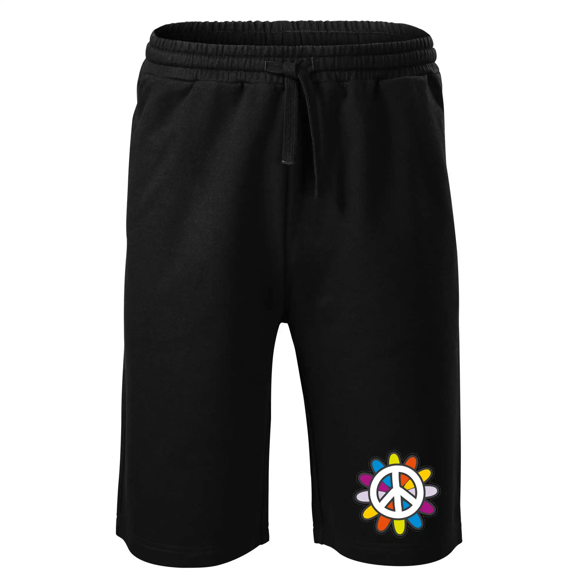 Peace symbol s kreslenou květinou