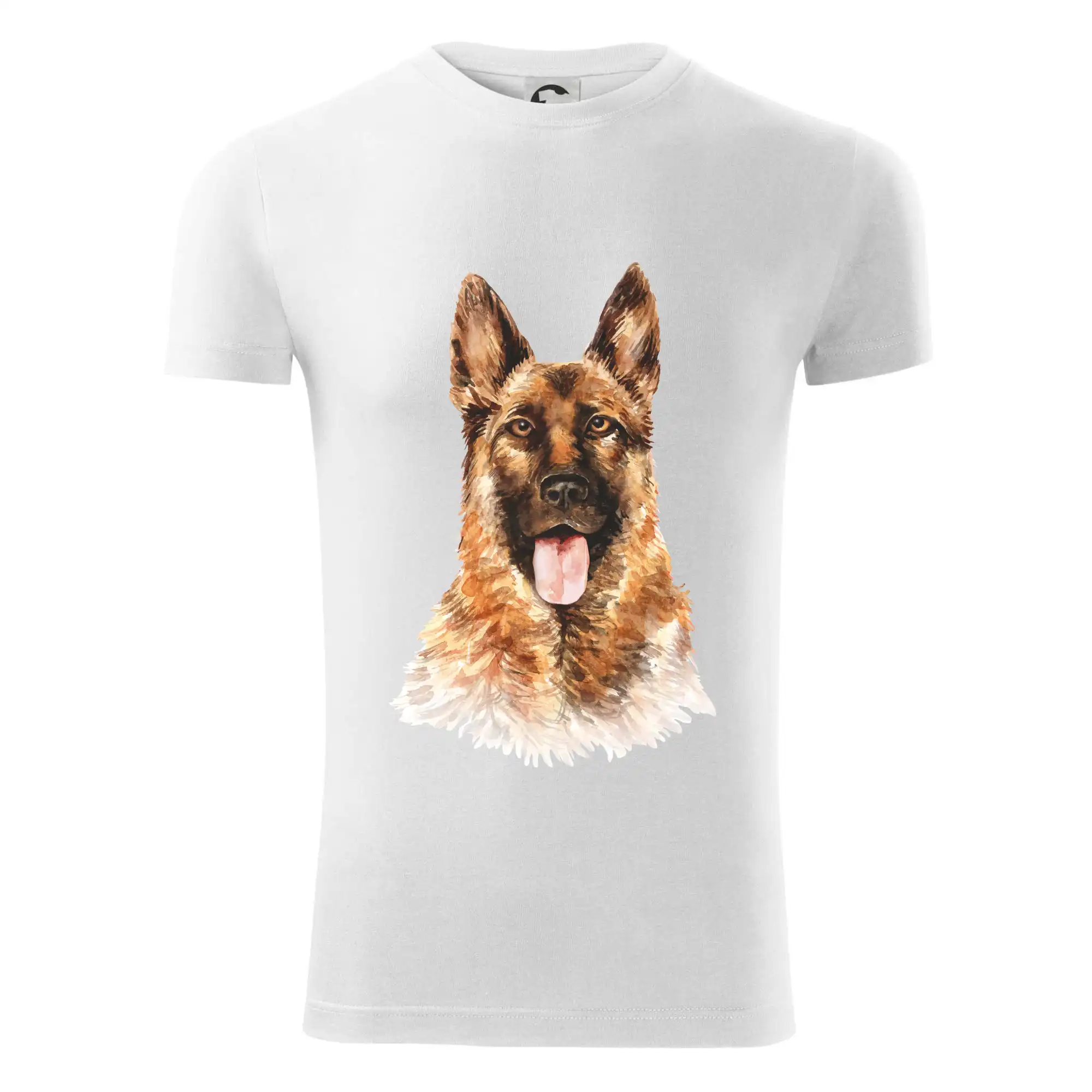 Nemecký ovčiak - German shepherd - vodová farba - Viper FIT - Pánske zúžené tričko