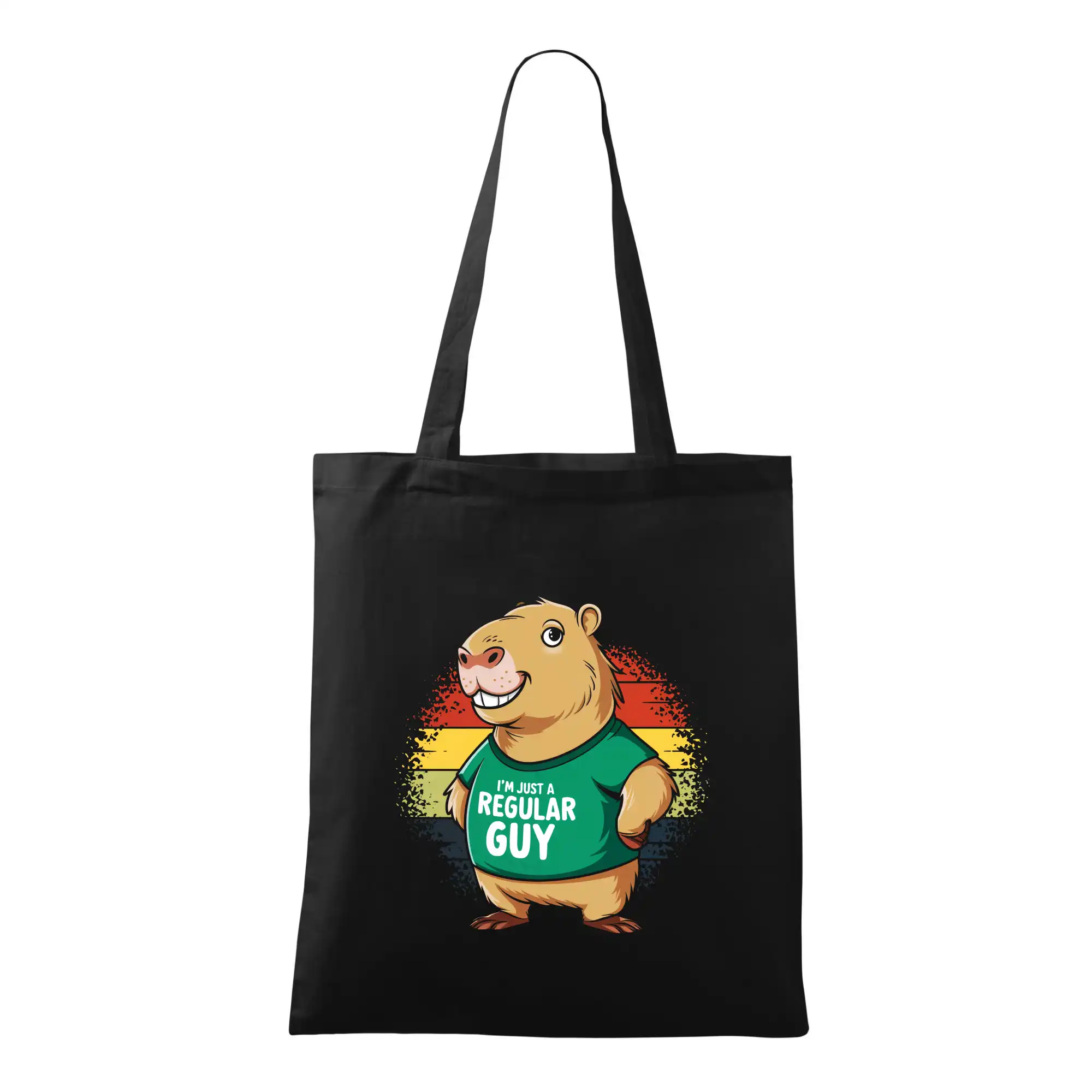 Tričká so zvieratami - Capybara I'm just a regular guy - Taška bavlnená