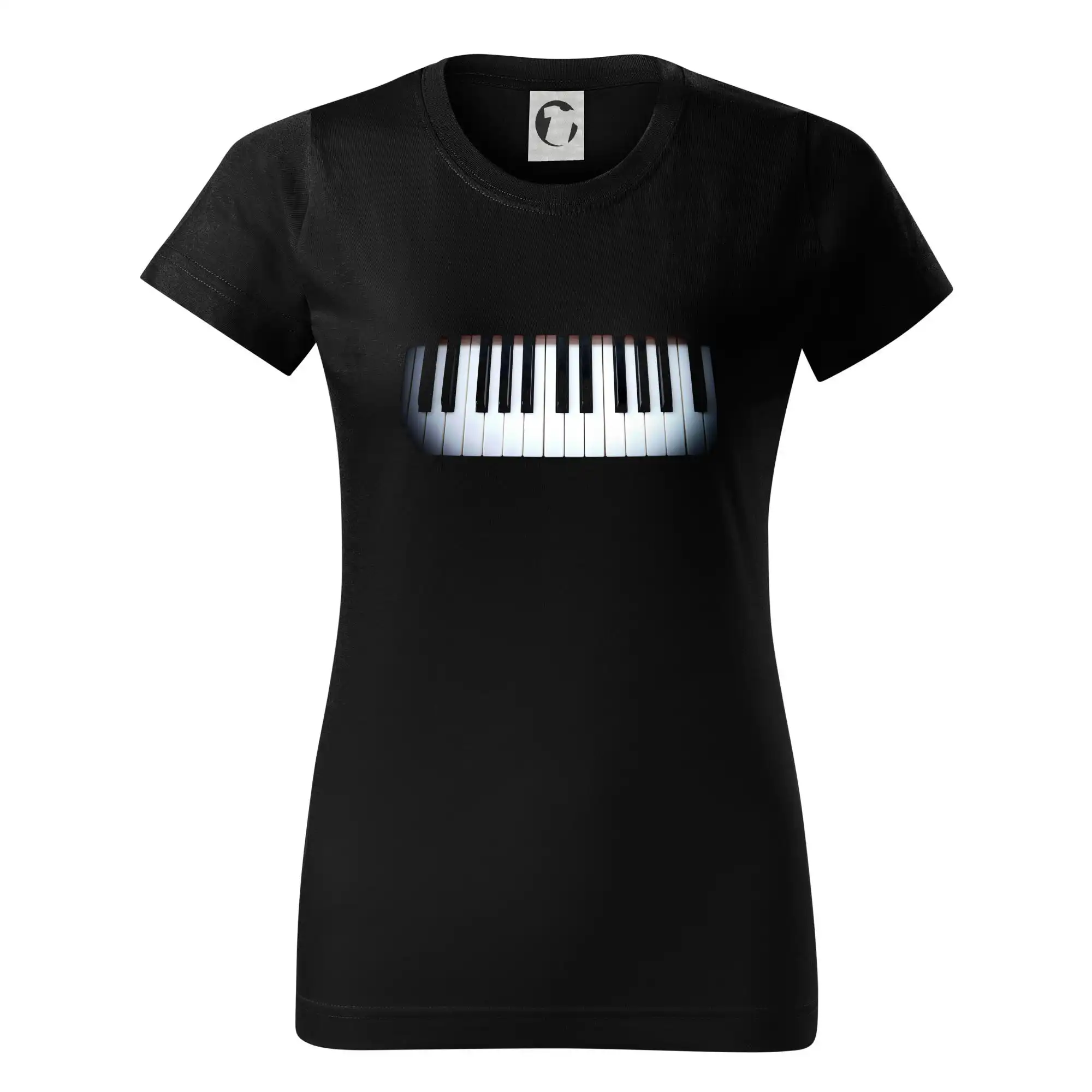Piano v tme - Dámske tričko basic - ľahko voľnejšie a dlhšie