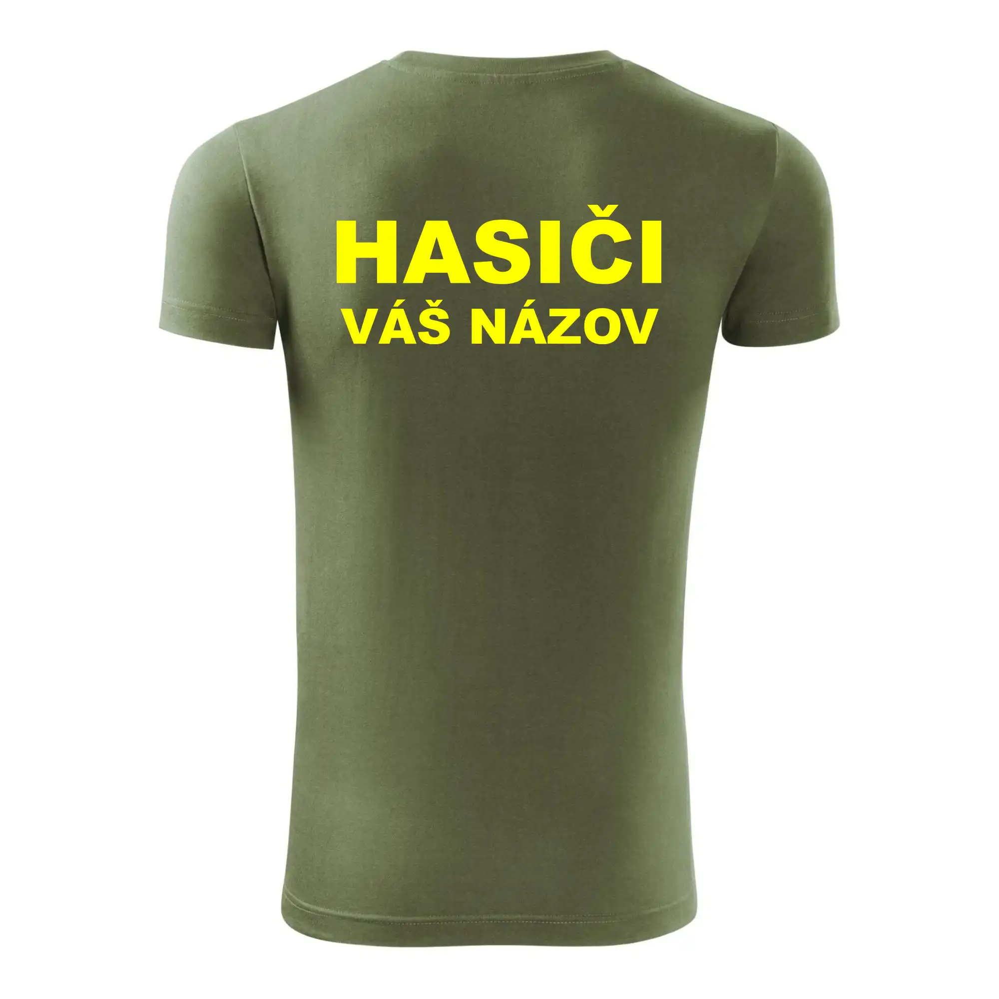 Hasiči - žltý nápis - váš názov zboru
