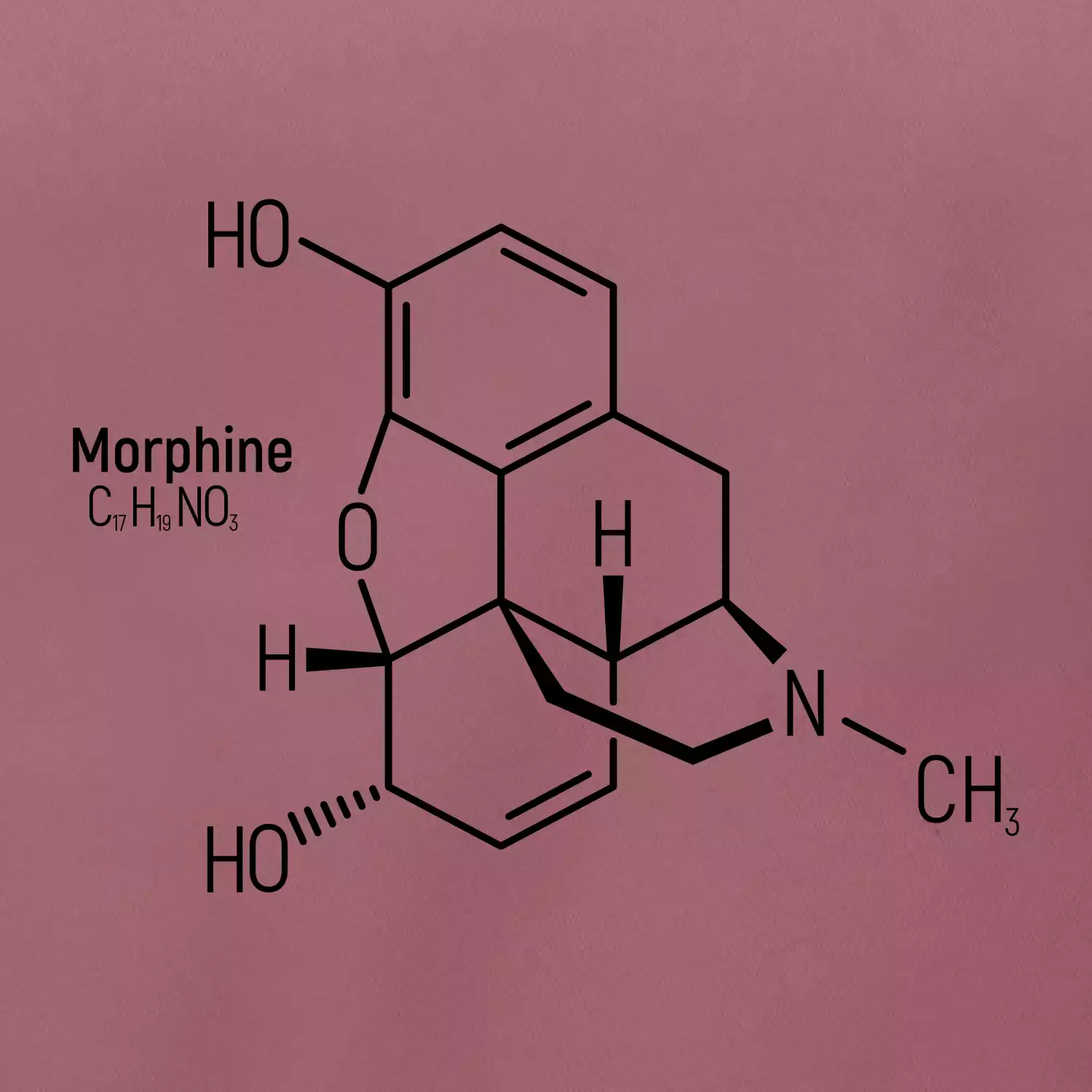 Molekulární struktura Morfin