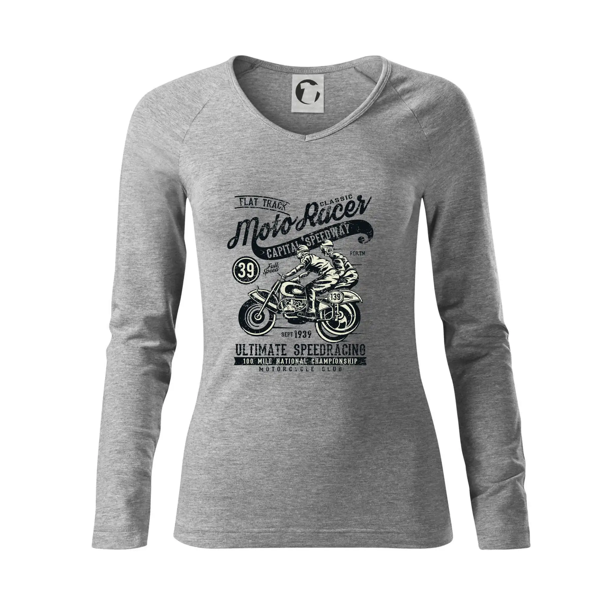 Tričká a mikiny s potlačou motoriek – pre pravých motorkárov - Moto Racer Classic - Tričko dámske Elegance