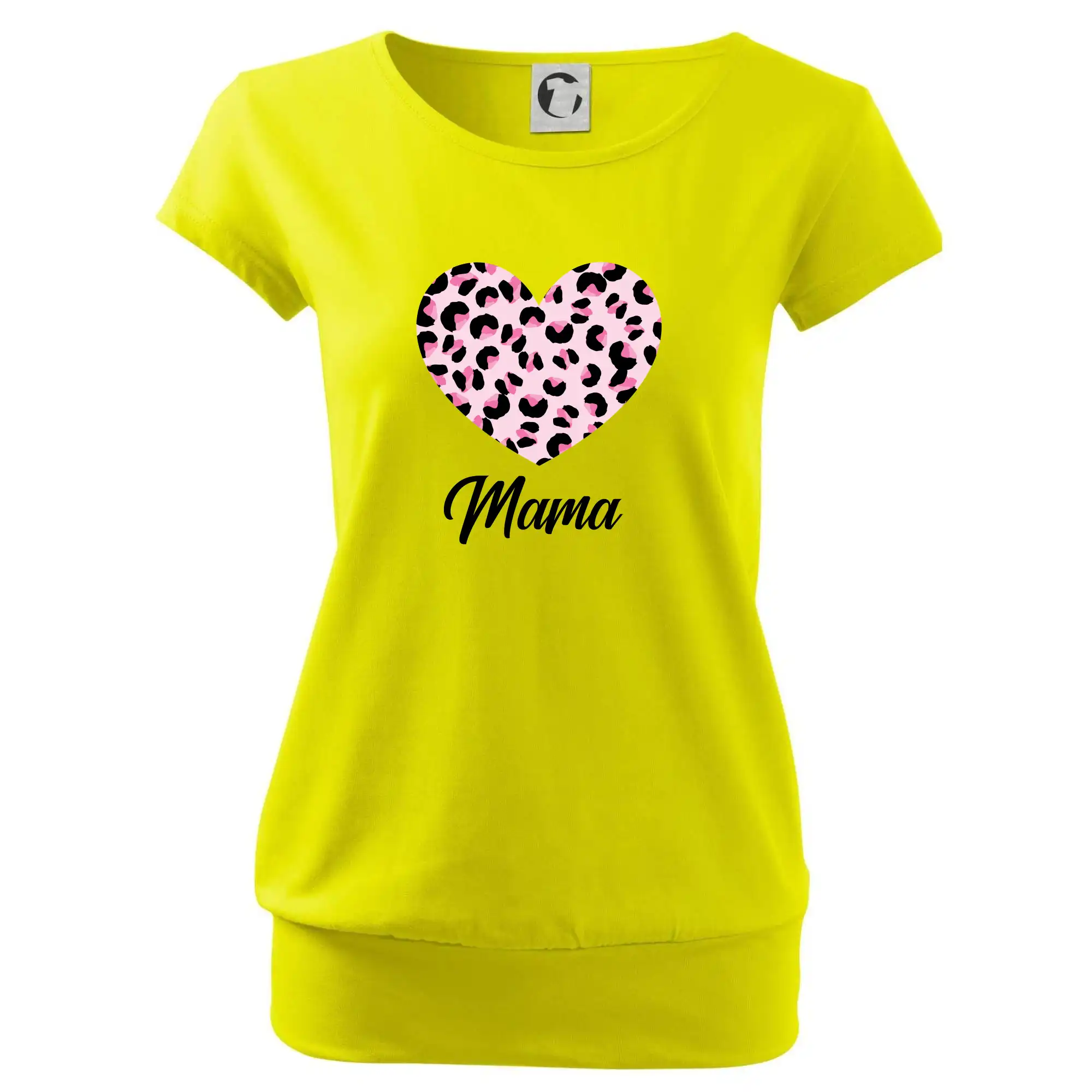 Tričká a mikiny pre mamičky - Srdce růžové - mama (Pecka Design) - Voľné tričko city