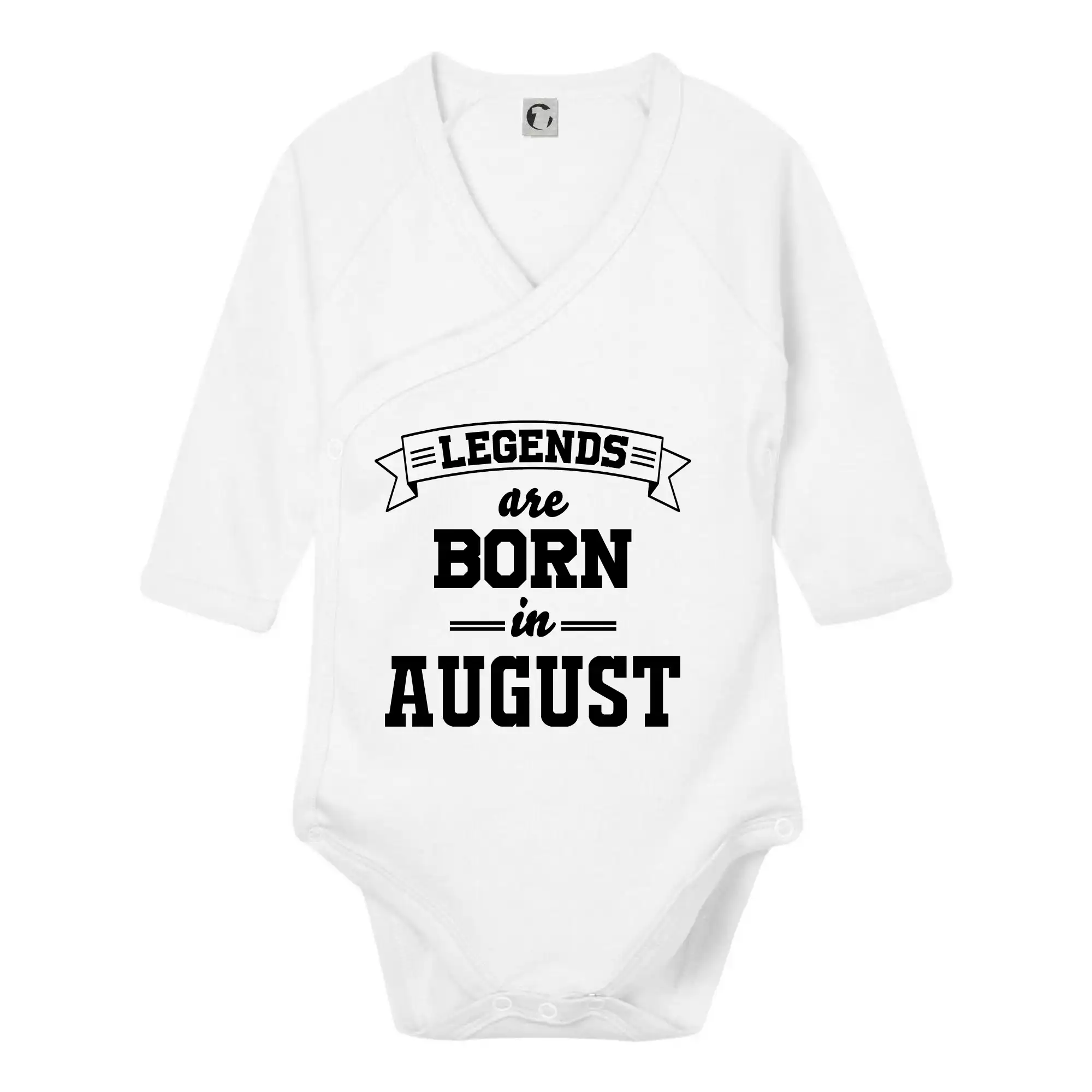 Tričká pre narodených v januáriv auguste - Legends are born in August - Body zavinovacie s dlhým rukávom