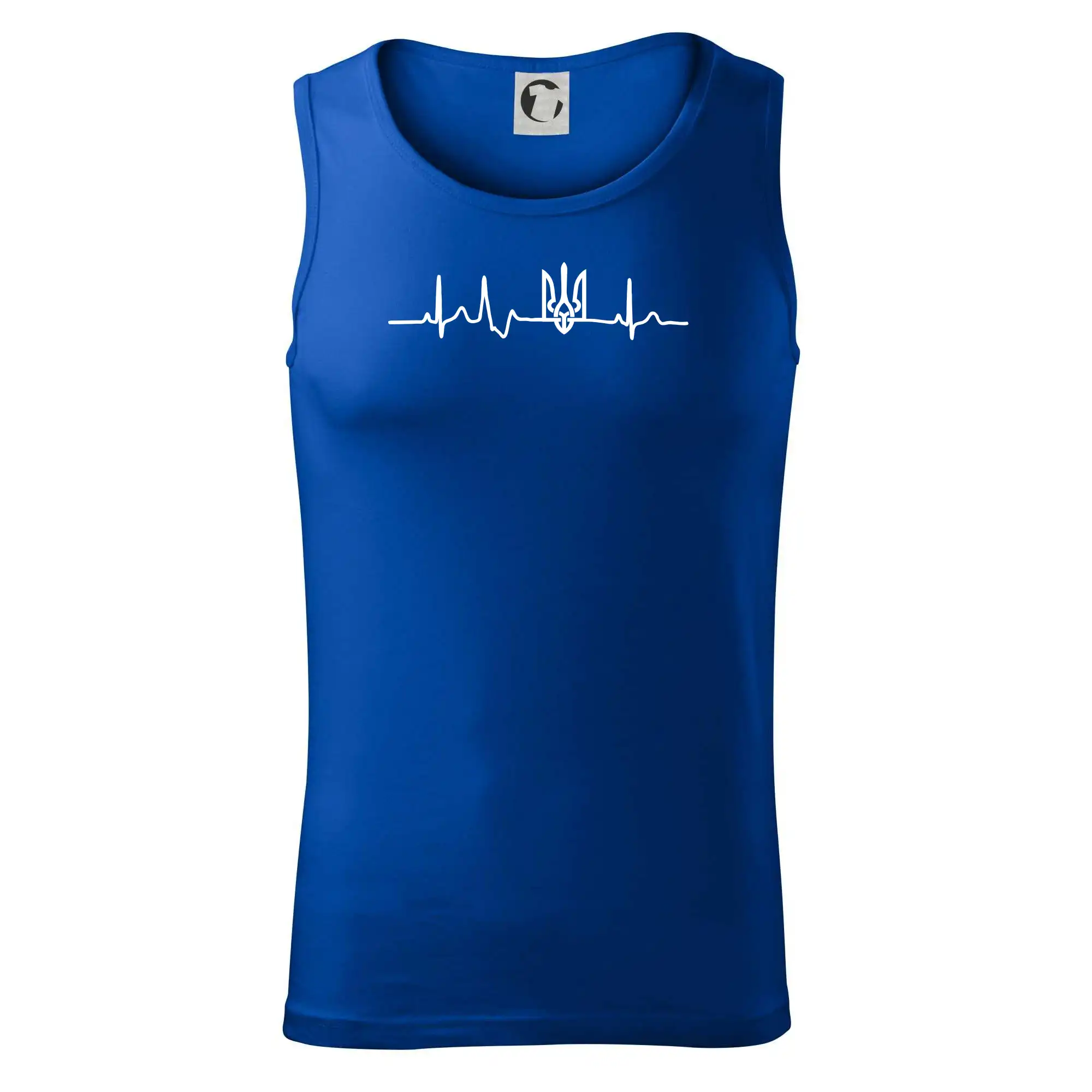 Tričká s vlajkou ukrajiny - Ekg Ukrajina trojzubec - Tielko pánske Core