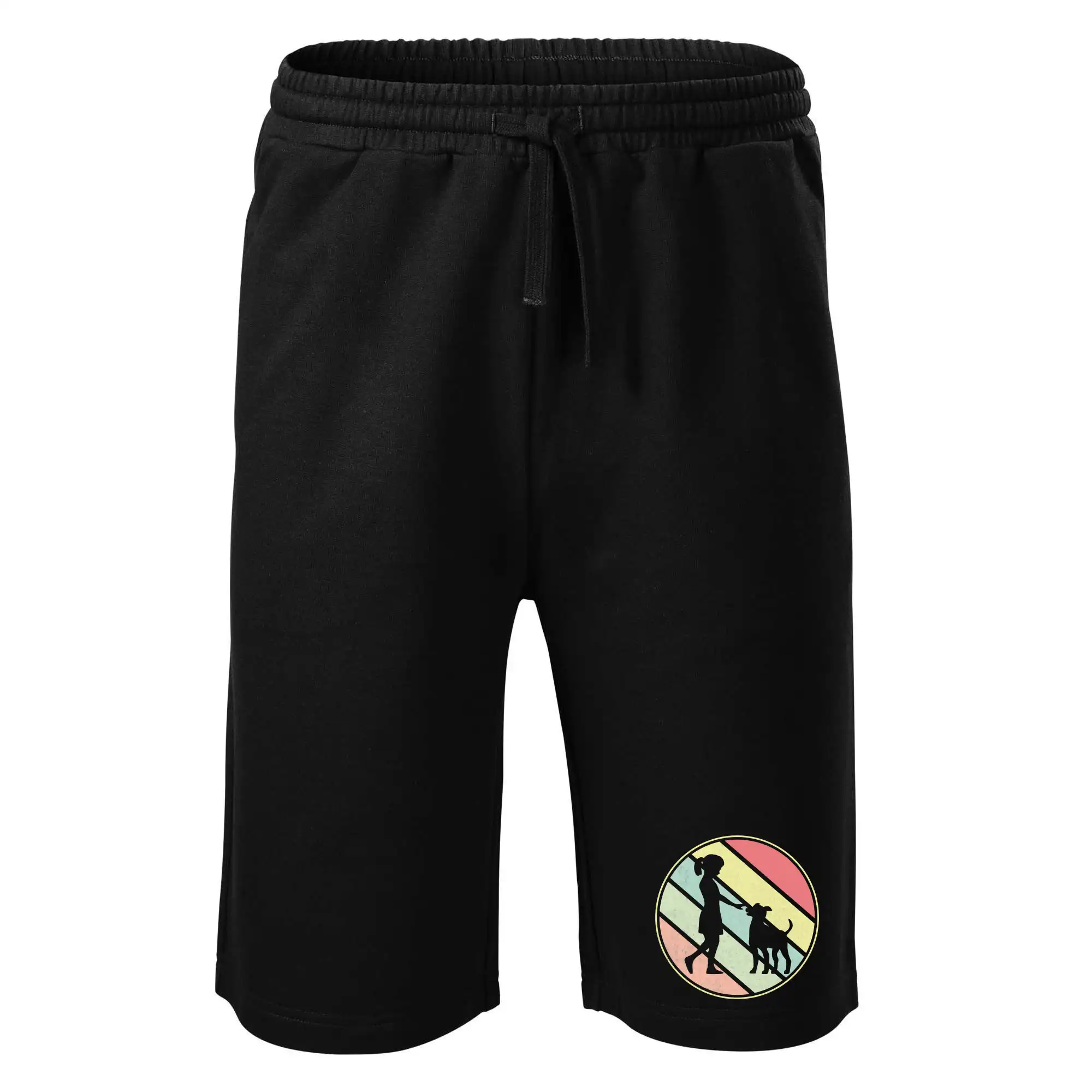 Retro kruh - dívka cvičí psa